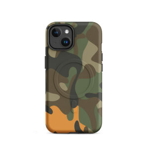 Camo With Cosmic Orange Magsafe Phone Case