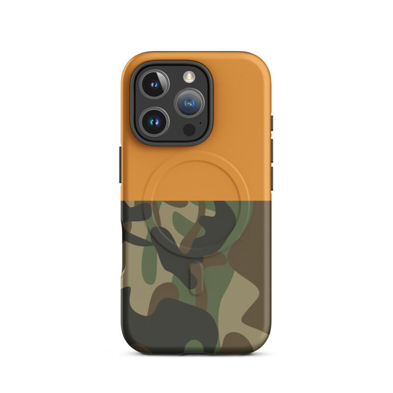 Half And Half Cosmic Orange Camo Magsafe Phone Case