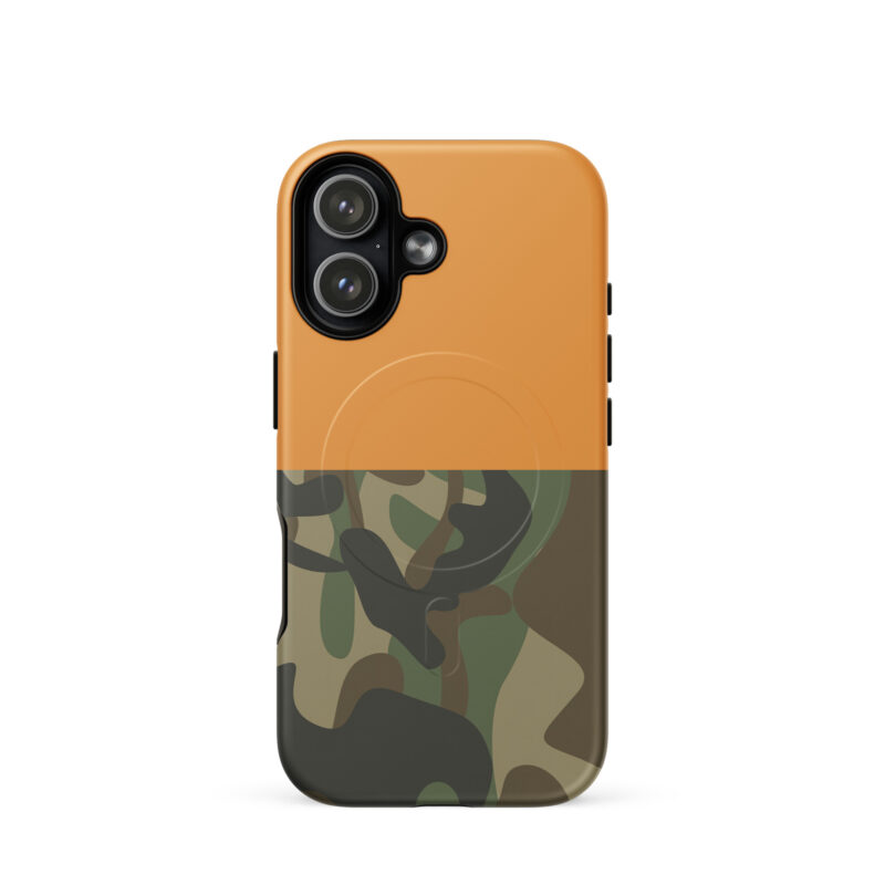 Half And Half Cosmic Orange Camo Magsafe Phone Case