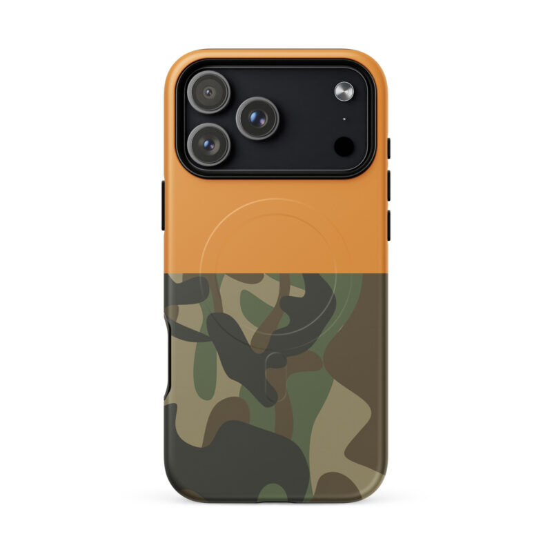 Half And Half Cosmic Orange Camo Magsafe Phone Case