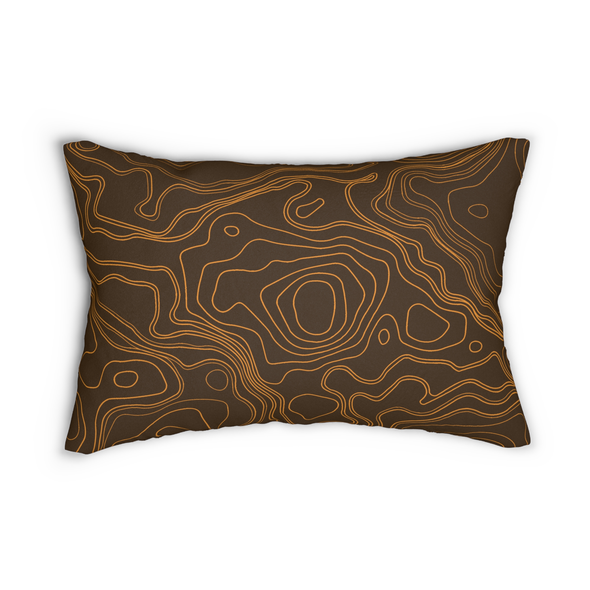 Brown Topo Lumbar Pillow