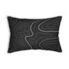 Dark Topo Lumbar Pillow