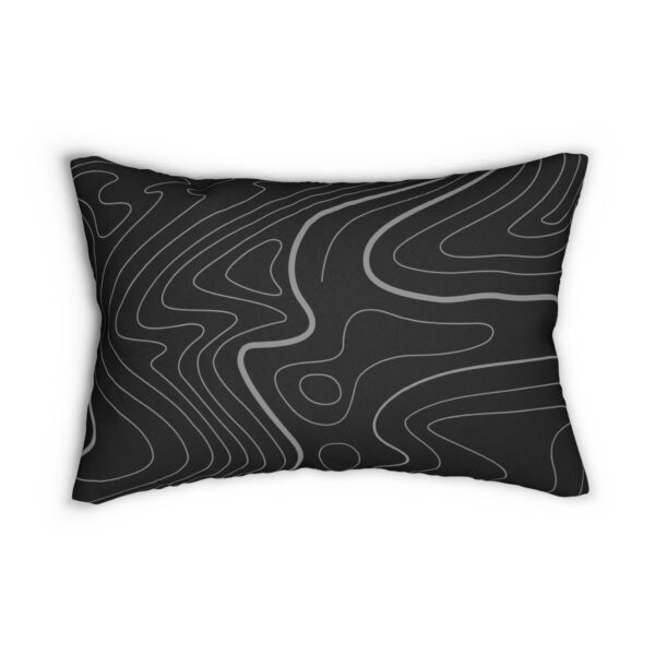 Dark Topo Lumbar Pillow