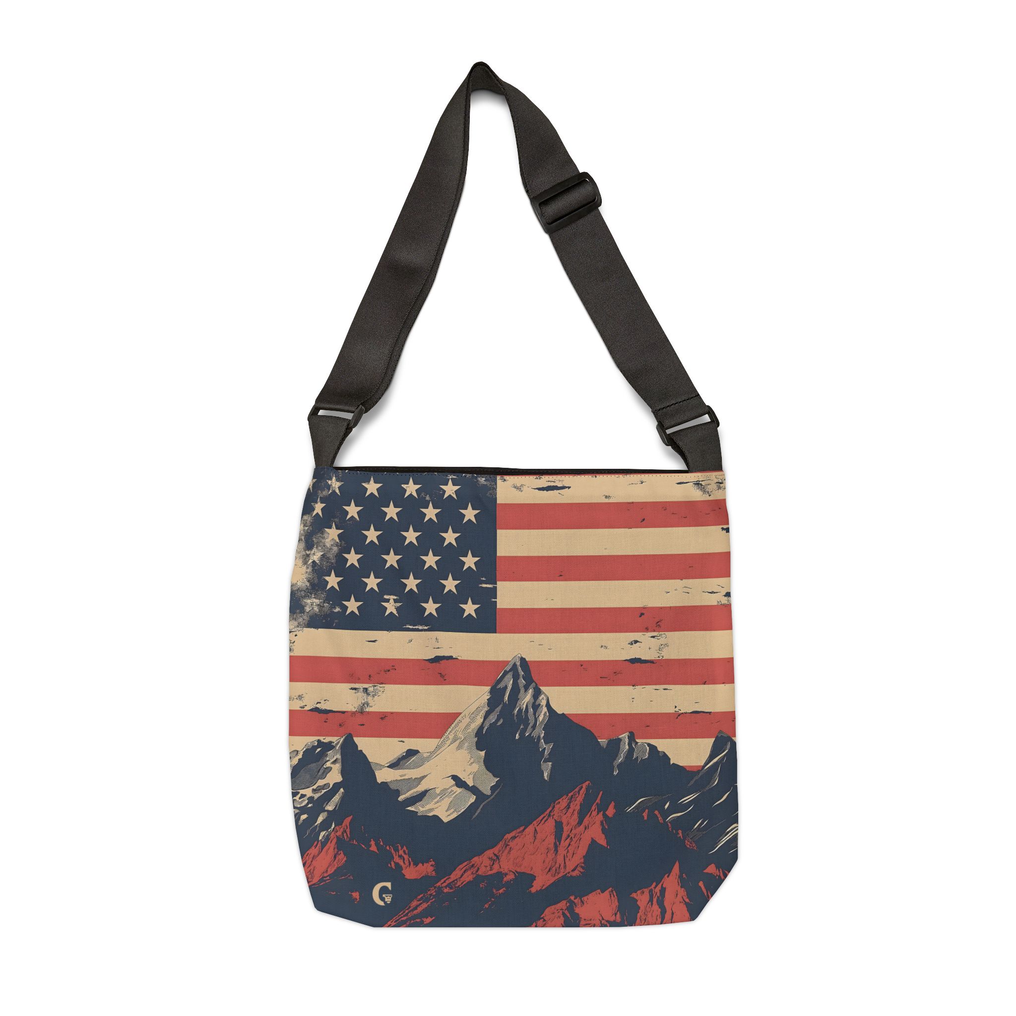 USA Mountain Flag Adjustable Tote Bag - Gorilla Dirt USA Mountain Flag Adjustable Tote Bag - Image 6