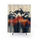 Distressed Mountains Shower Curtain