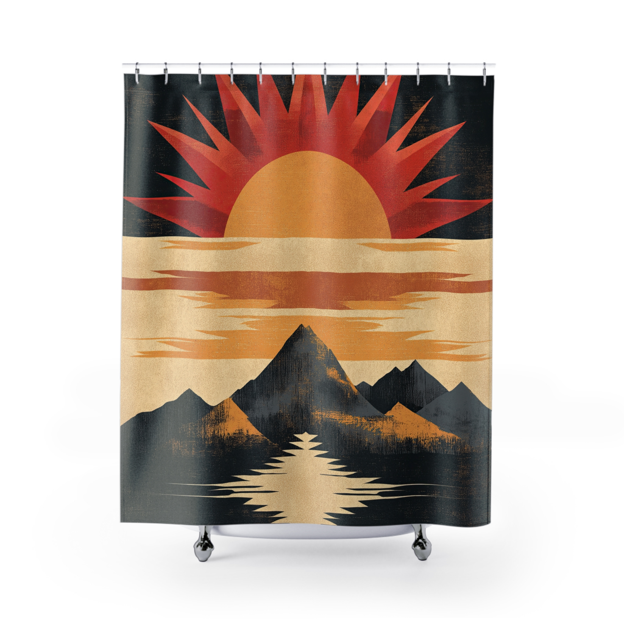 Mountain Sunset Shower Curtain