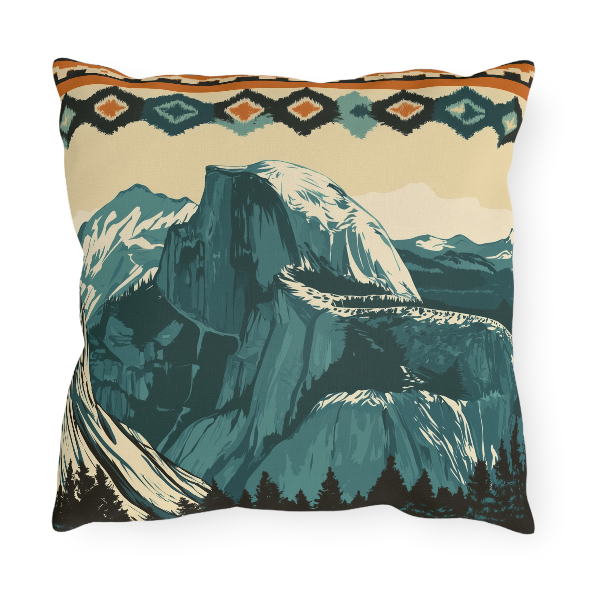 National Park Series - Yosemite Mountains Pillow - Gorilla Dirt National Park Series - Yosemite Mountains Pillow