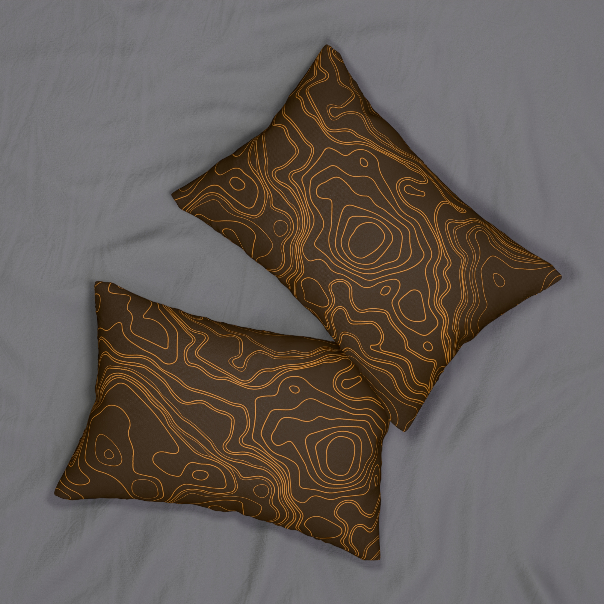 Brown Topo Lumbar Pillow - Gorilla Dirt Brown Topo Lumbar Pillow - Image 4