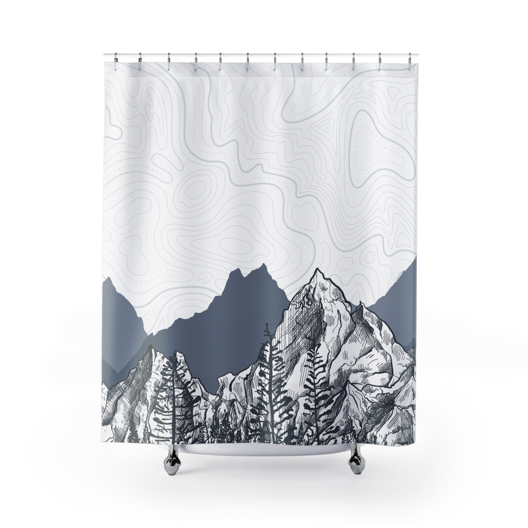White Mountains Shower Curtain