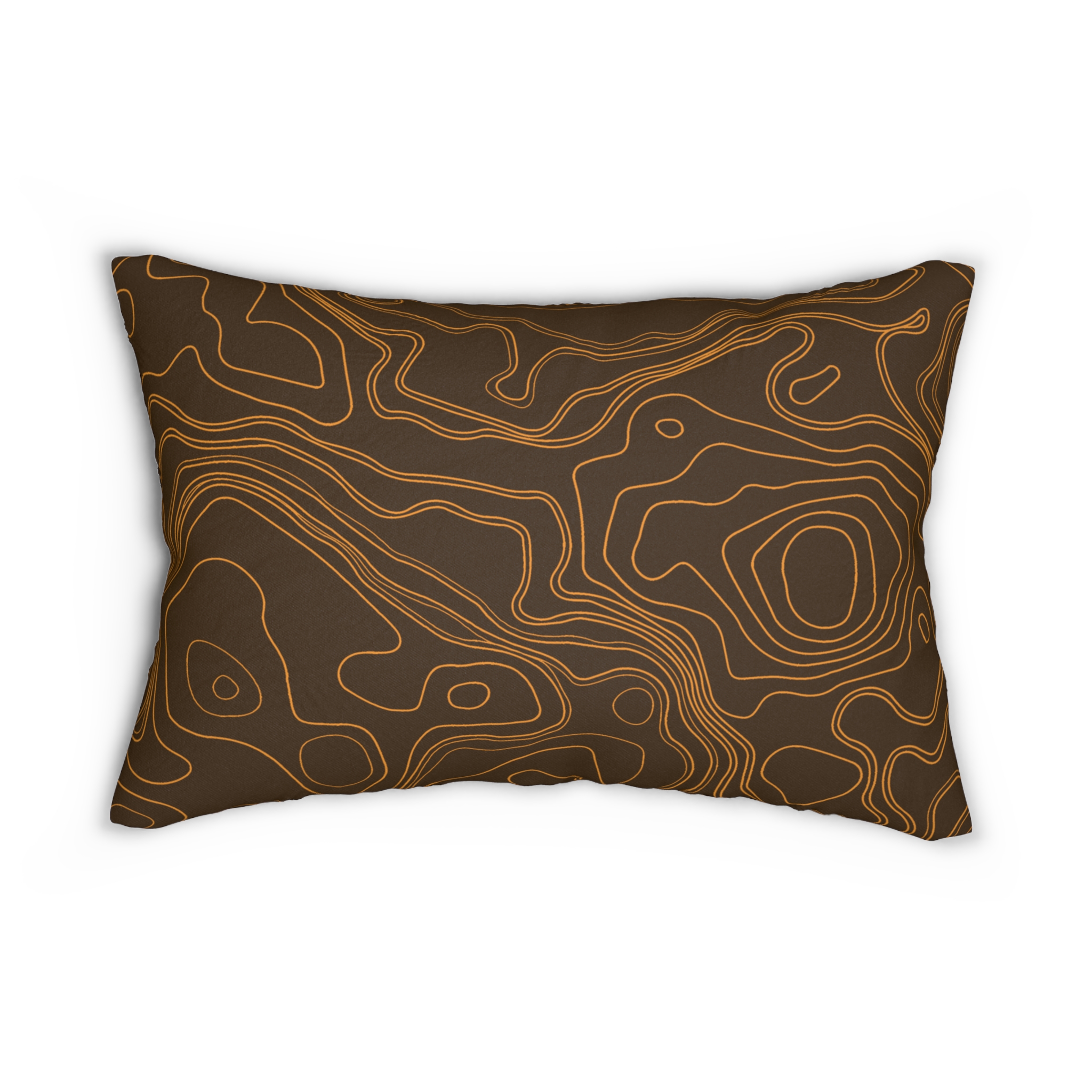 Brown Topo Lumbar Pillow - Gorilla Dirt Brown Topo Lumbar Pillow - Image 2