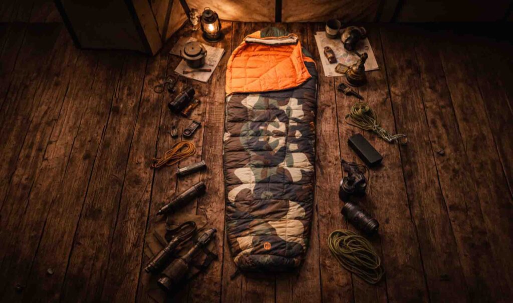 The Firebrush Camo Overland Sleeping Bag - Gorilla Dirt The Firebrush Camo Overland Sleeping Bag - Gorilla Dirt