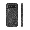 Black Topography Phone Case