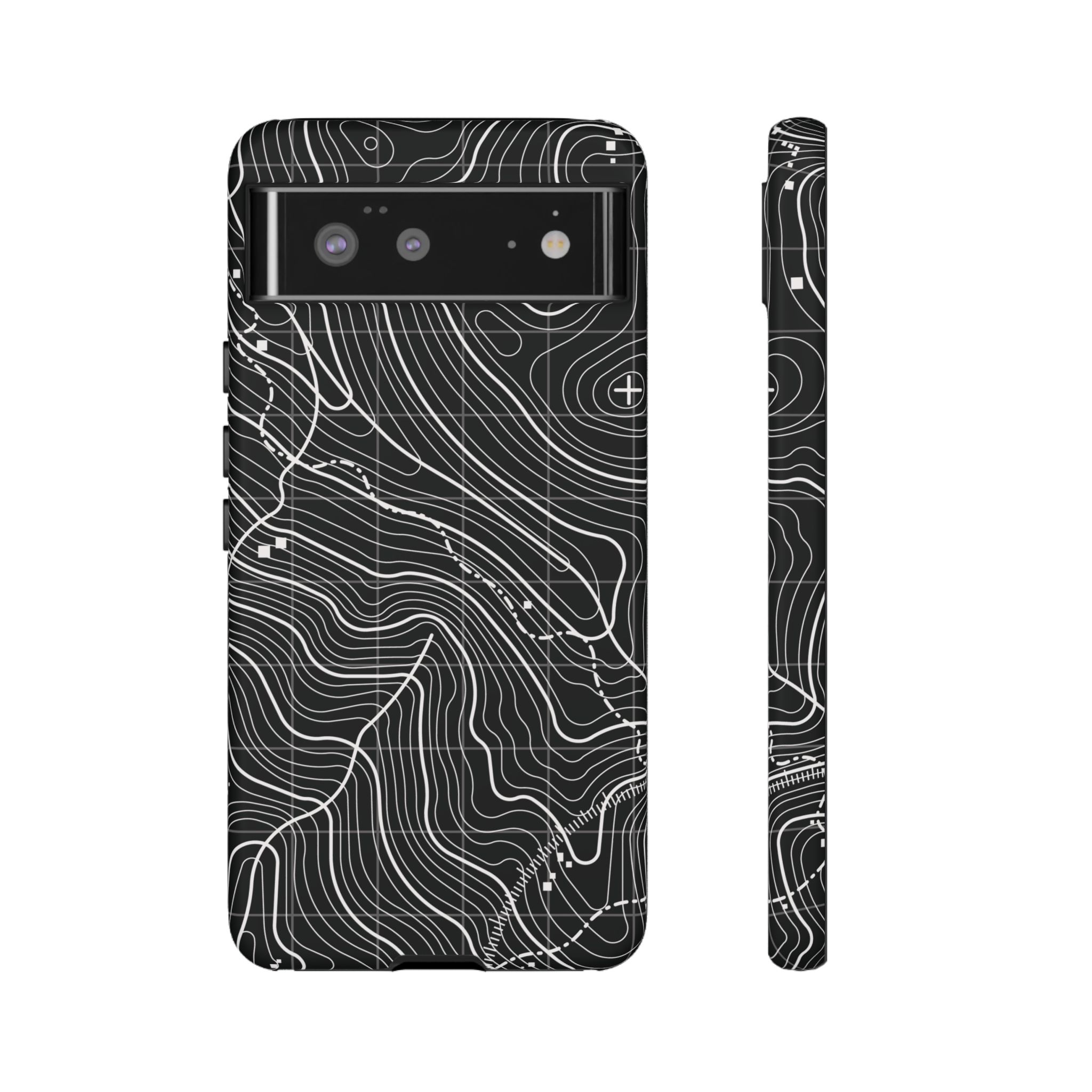 Black Topography Phone Case