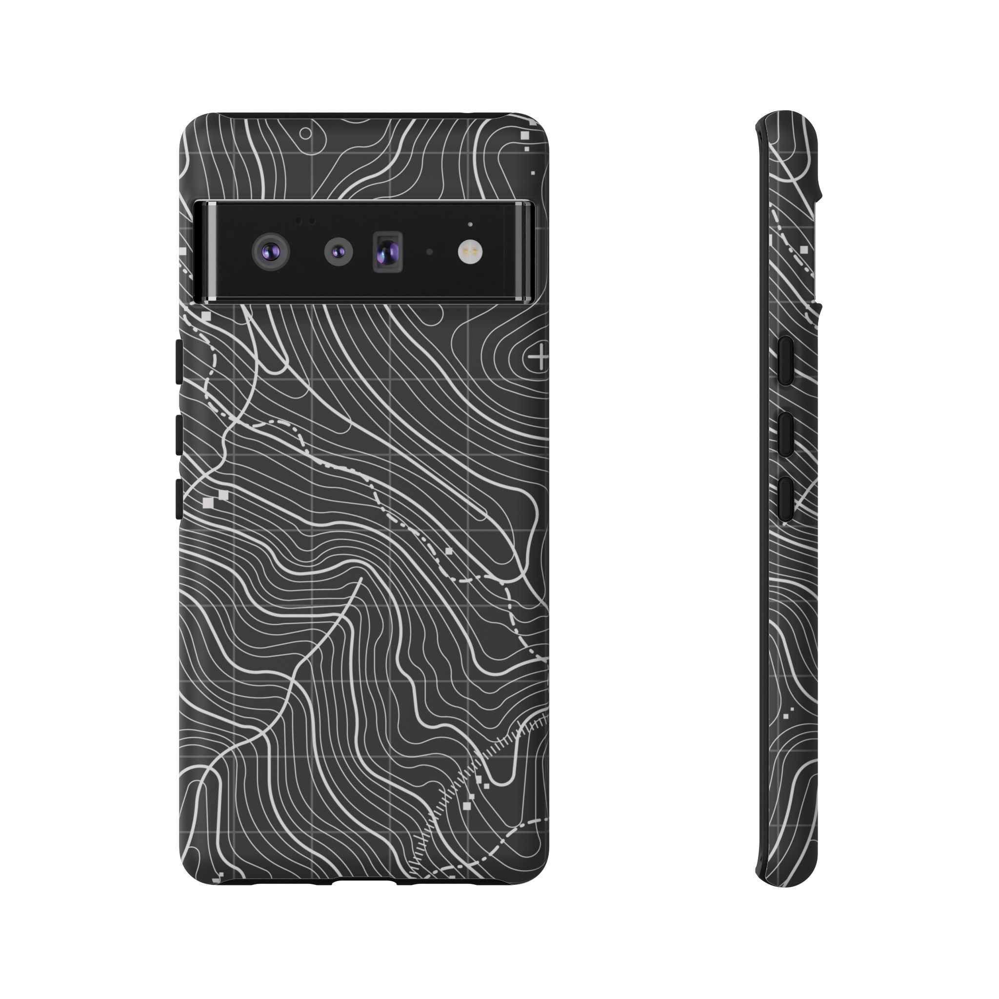 Black Topography Phone Case - Gorilla Dirt Black Topography Phone Case - Image 8