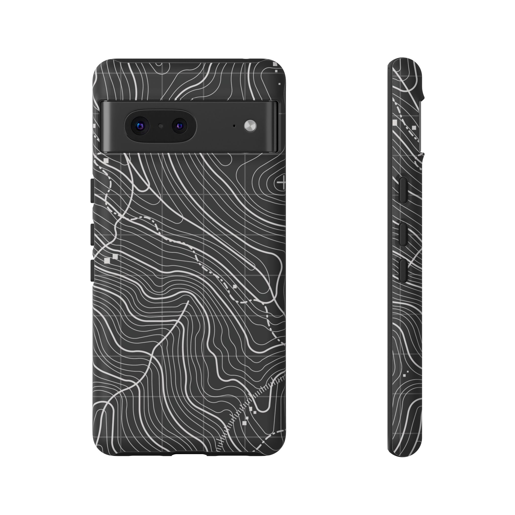 Black Topography Phone Case - Gorilla Dirt Black Topography Phone Case - Image 7