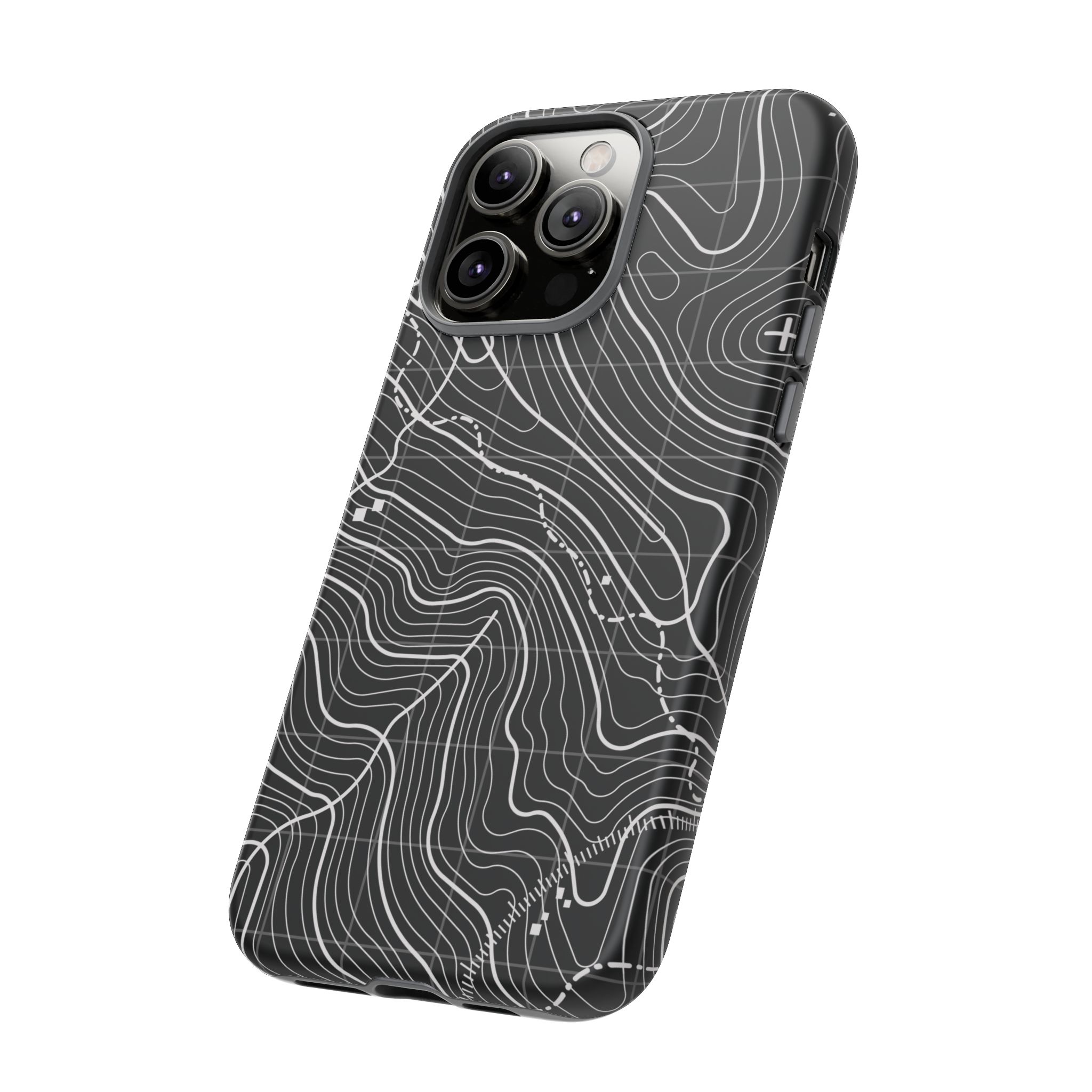 Black Topography Phone Case - Gorilla Dirt Black Topography Phone Case - Image 6