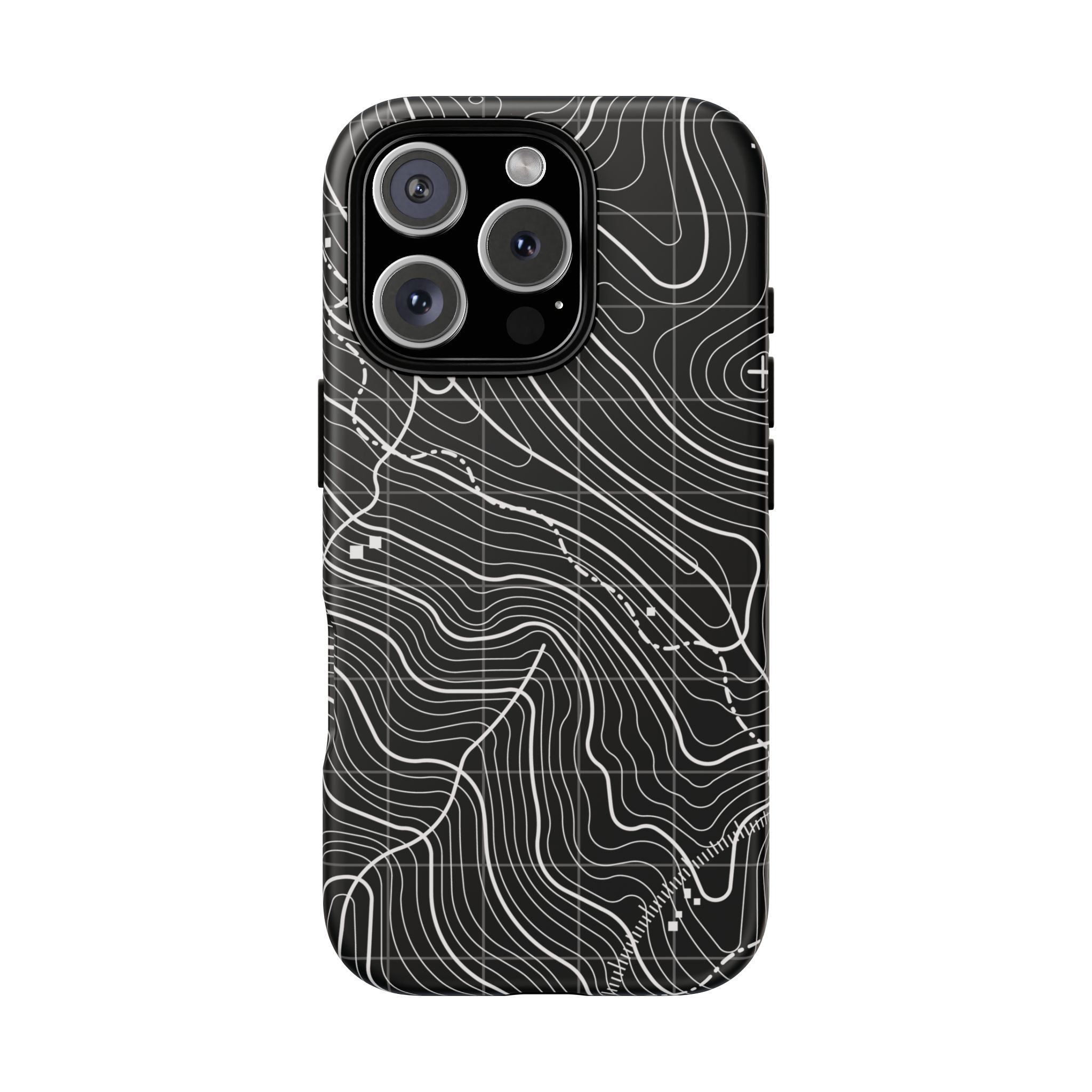 Black Topography Phone Case - Gorilla Dirt Black Topography Phone Case - Image 19
