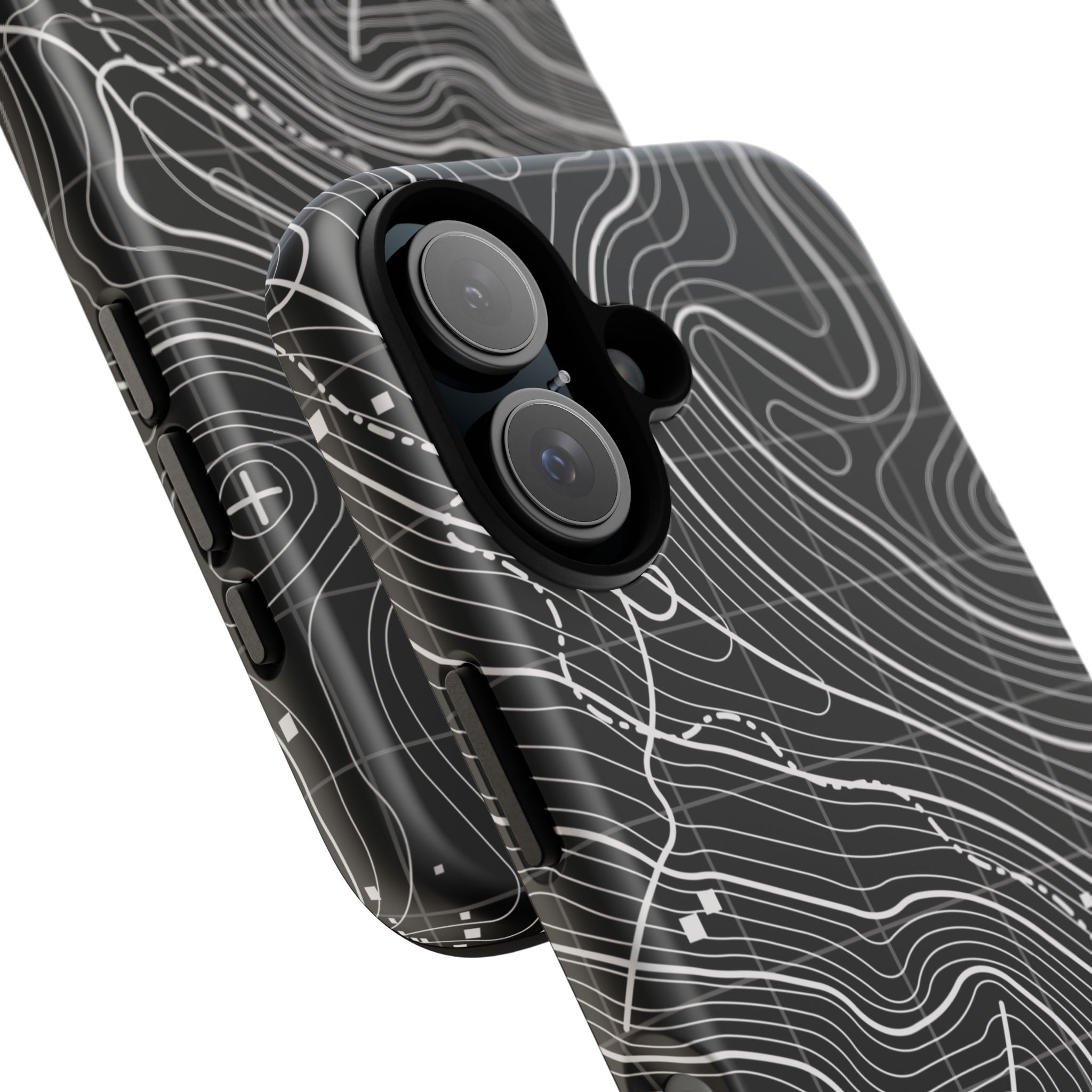 Black Topography Phone Case - Gorilla Dirt Black Topography Phone Case - Image 17