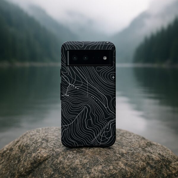 Black Topography Phone Case