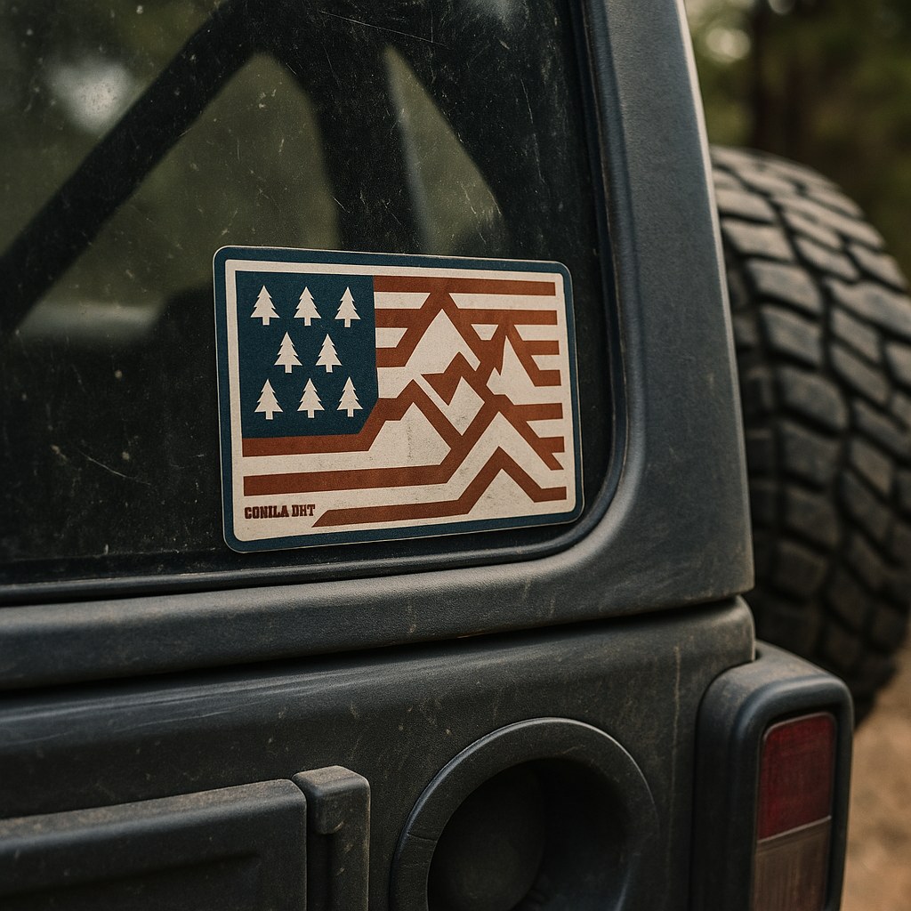 The USA Overland Flag Vinyl Sticker