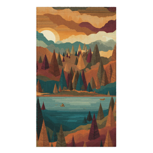 Warm Mountain View Hand Towel