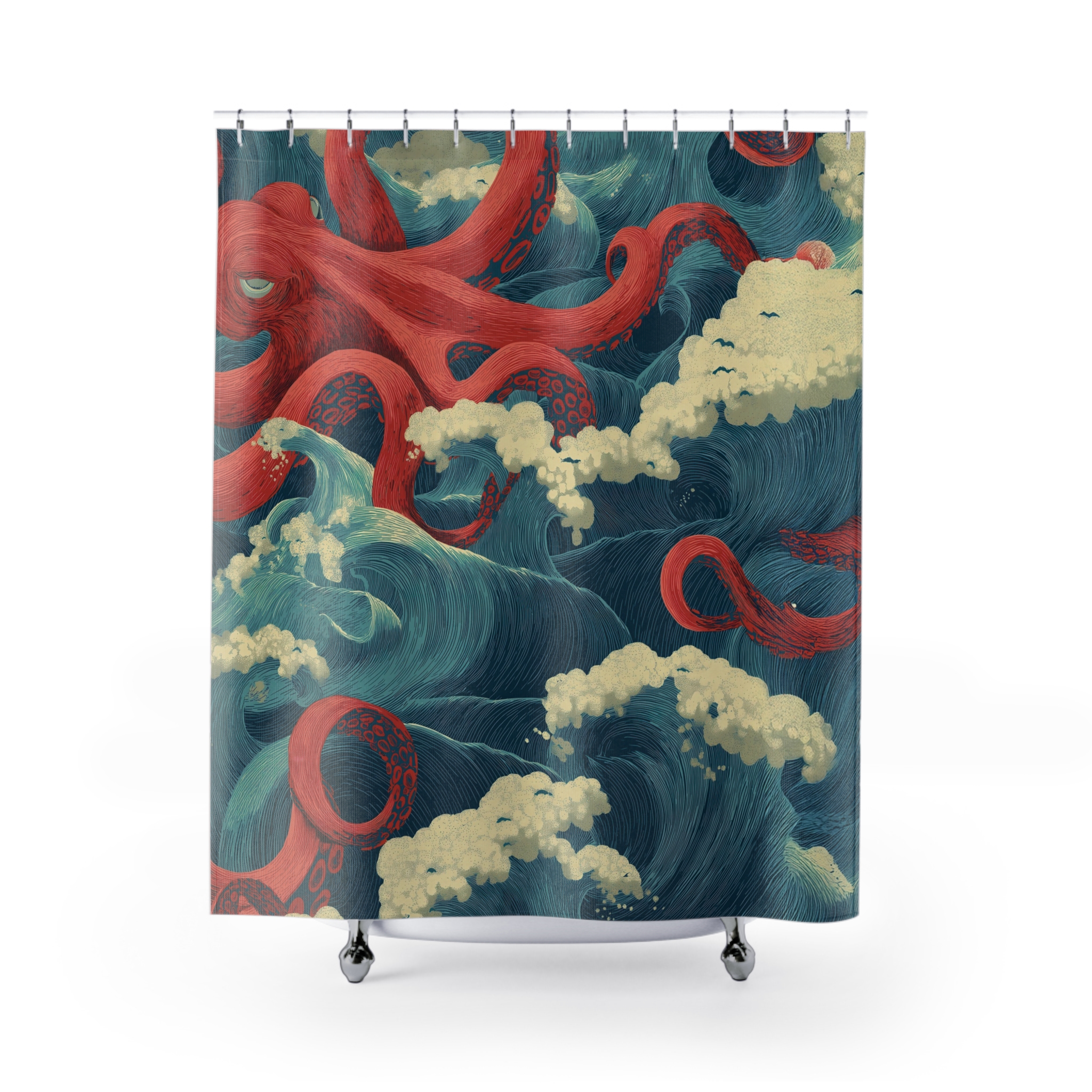 Ocean Octopus Shower Curtain