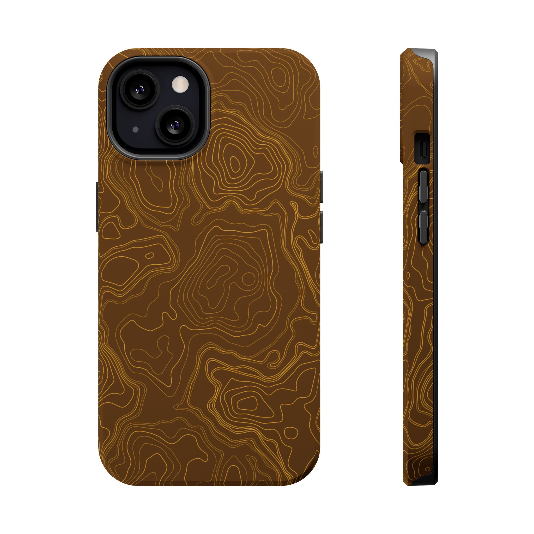 Brown Firebrush Topo MagSafe Phone Case - Gorilla Dirt Brown Firebrush Topo MagSafe Phone Case - Image 6