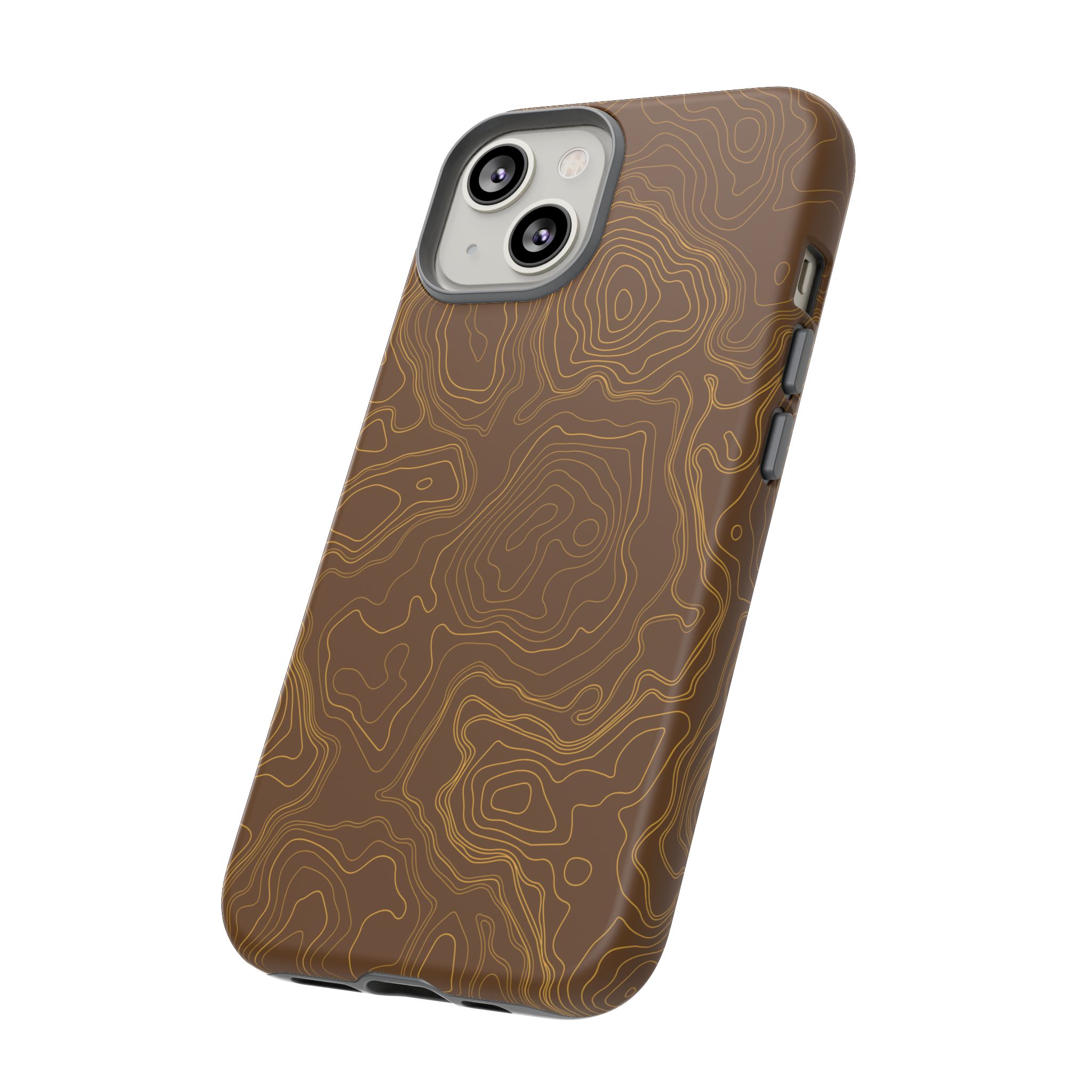 Brown Firebrush Topo Phone Case - Gorilla Dirt Brown Firebrush Topo Phone Case - Image 25