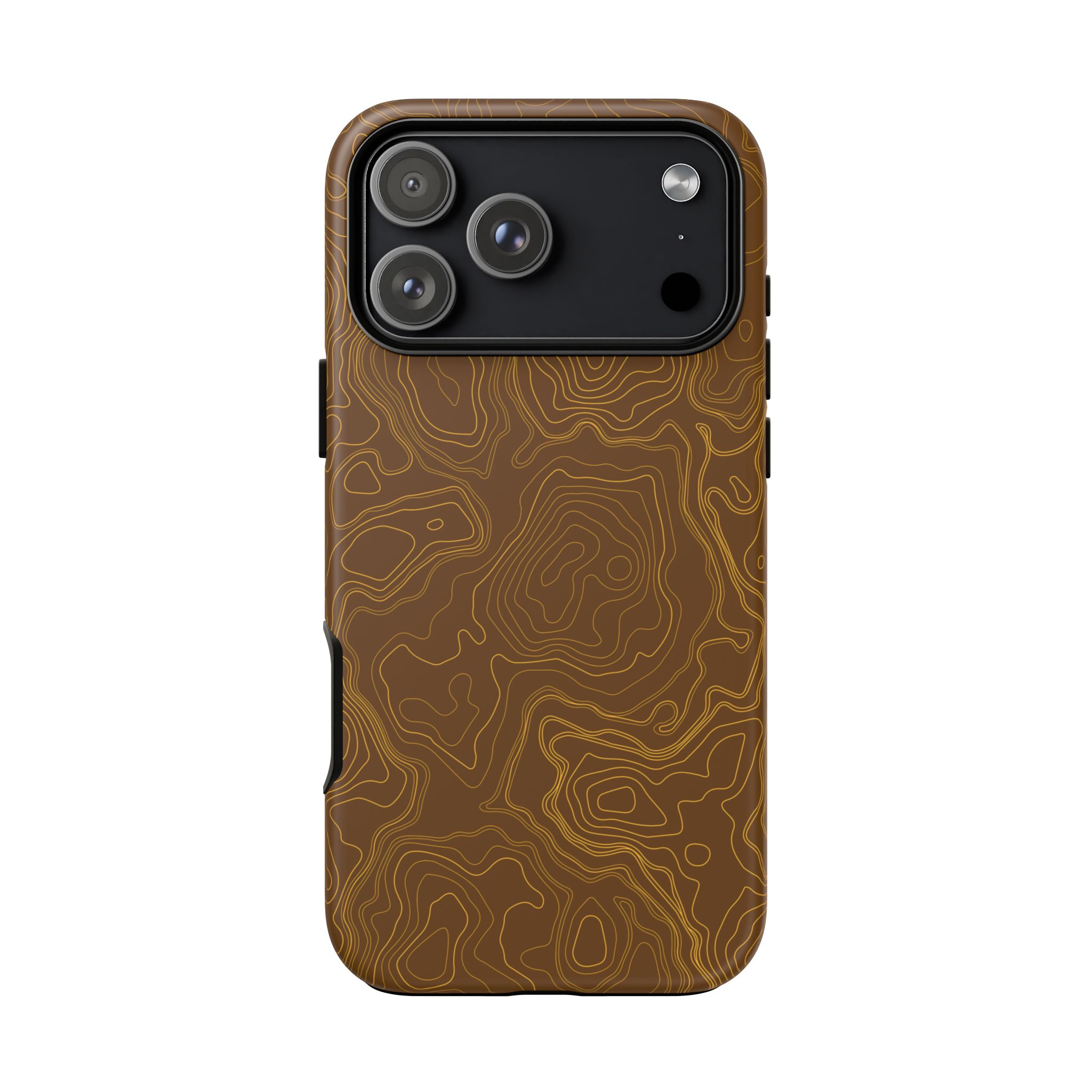 Brown Firebrush Topo Phone Case - Gorilla Dirt Brown Firebrush Topo Phone Case - Image 82