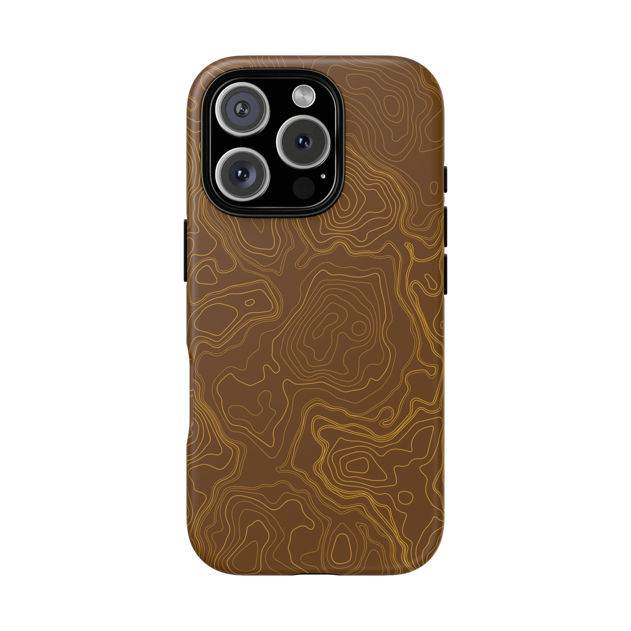 Brown Firebrush Topo Phone Case - Gorilla Dirt Brown Firebrush Topo Phone Case - Image 62