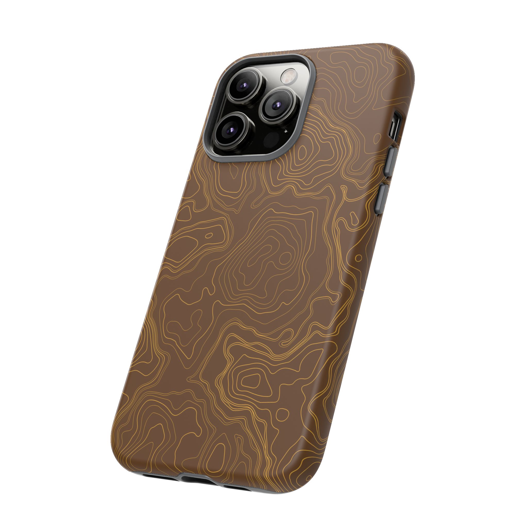 Brown Firebrush Topo Phone Case - Gorilla Dirt Brown Firebrush Topo Phone Case - Image 29