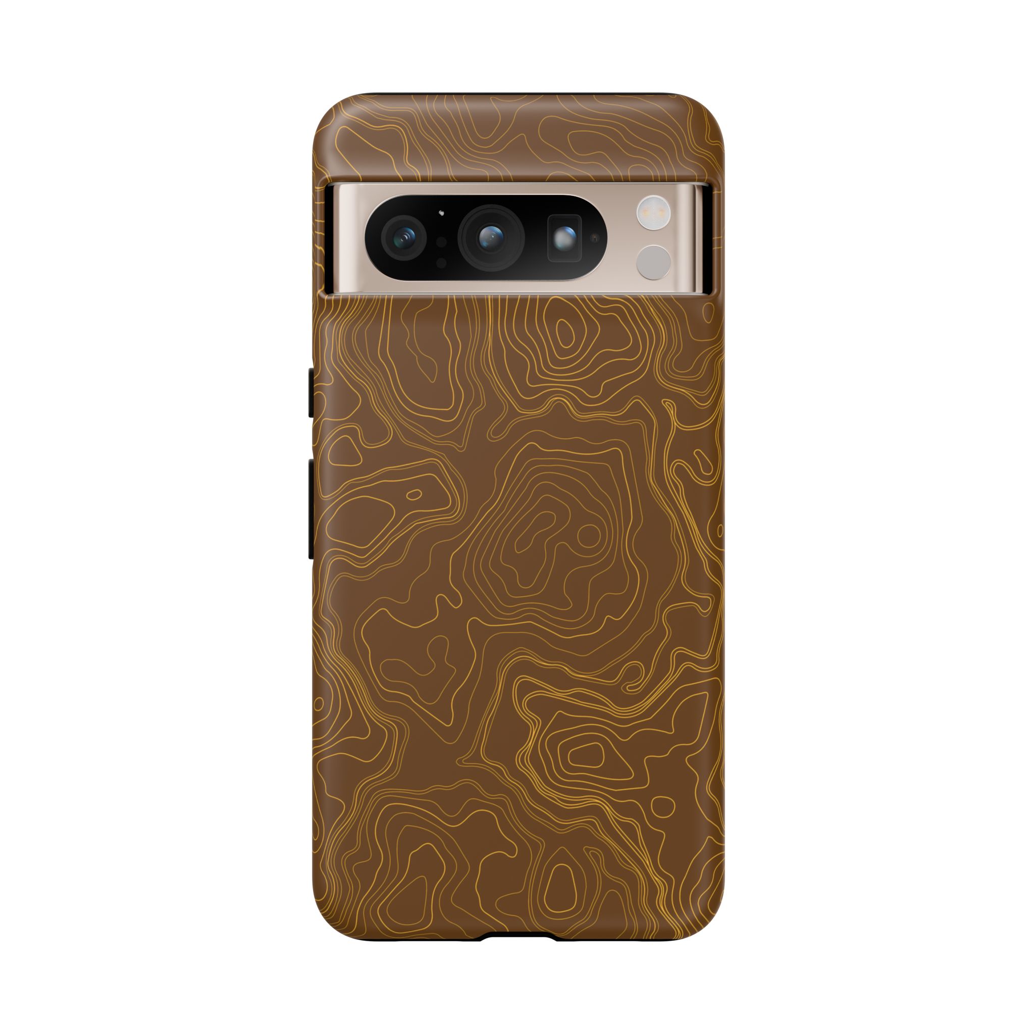 Brown Firebrush Topo Phone Case - Gorilla Dirt Brown Firebrush Topo Phone Case - Image 45
