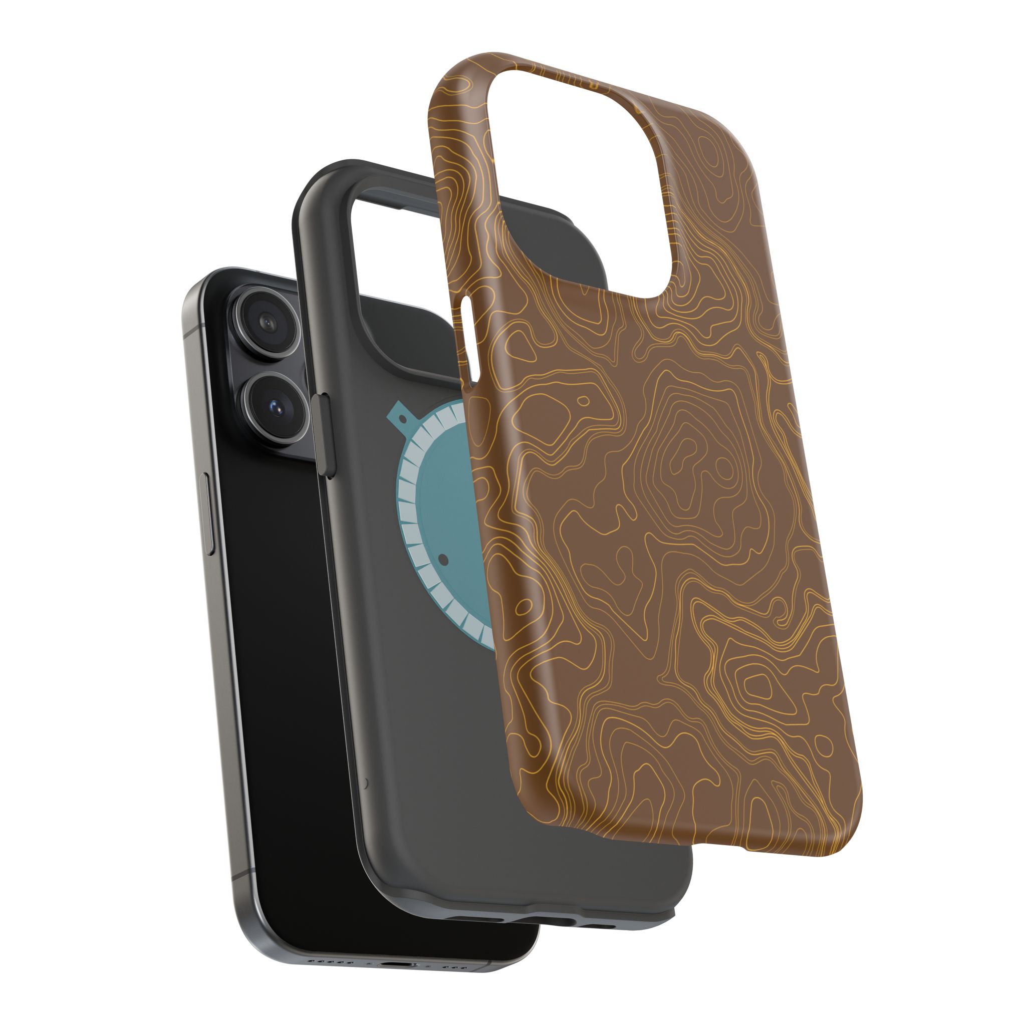 Brown Firebrush Topo MagSafe Phone Case - Gorilla Dirt Brown Firebrush Topo MagSafe Phone Case - Image 17