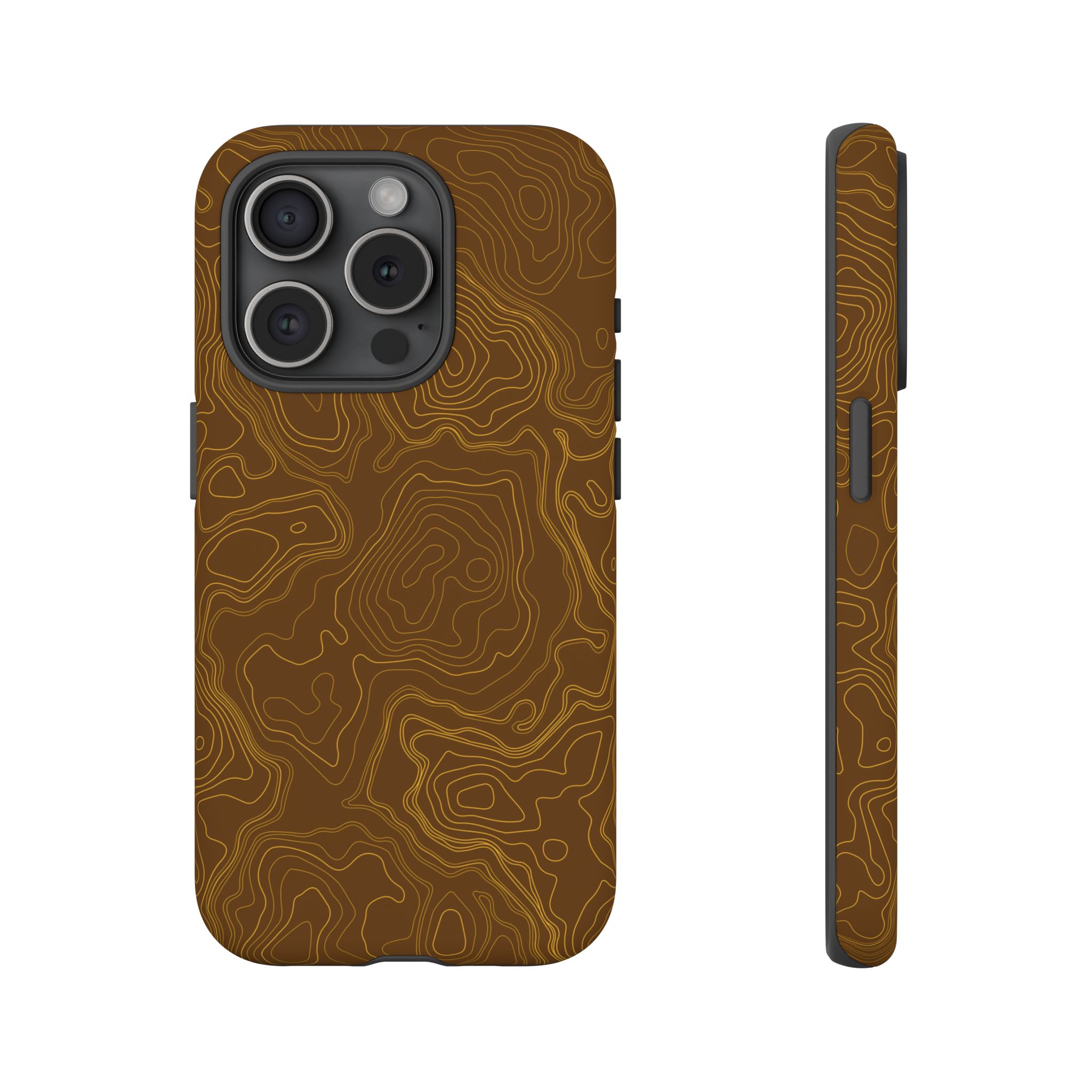 Brown Firebrush Topo Phone Case - Gorilla Dirt Brown Firebrush Topo Phone Case - Image 56