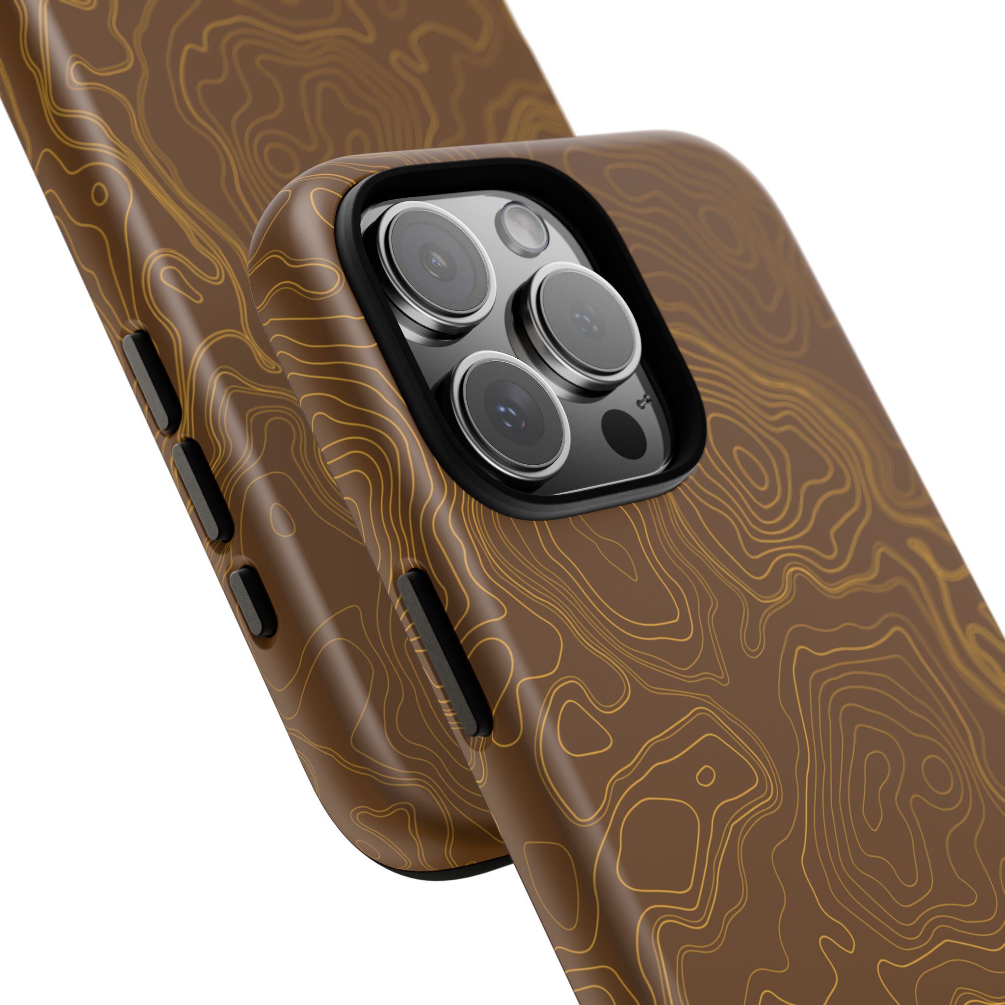 Brown Firebrush Topo Phone Case - Gorilla Dirt Brown Firebrush Topo Phone Case - Image 67