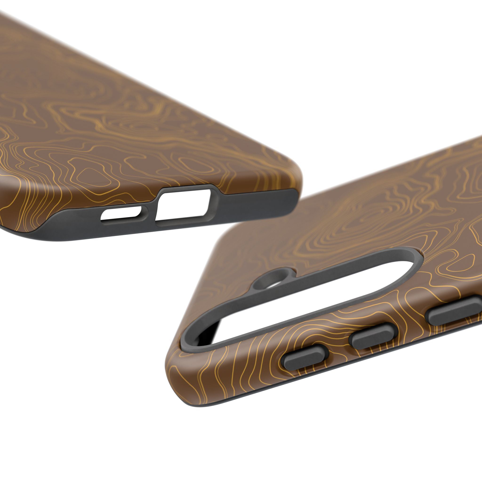 Brown Firebrush Topo Phone Case - Gorilla Dirt Brown Firebrush Topo Phone Case - Image 72