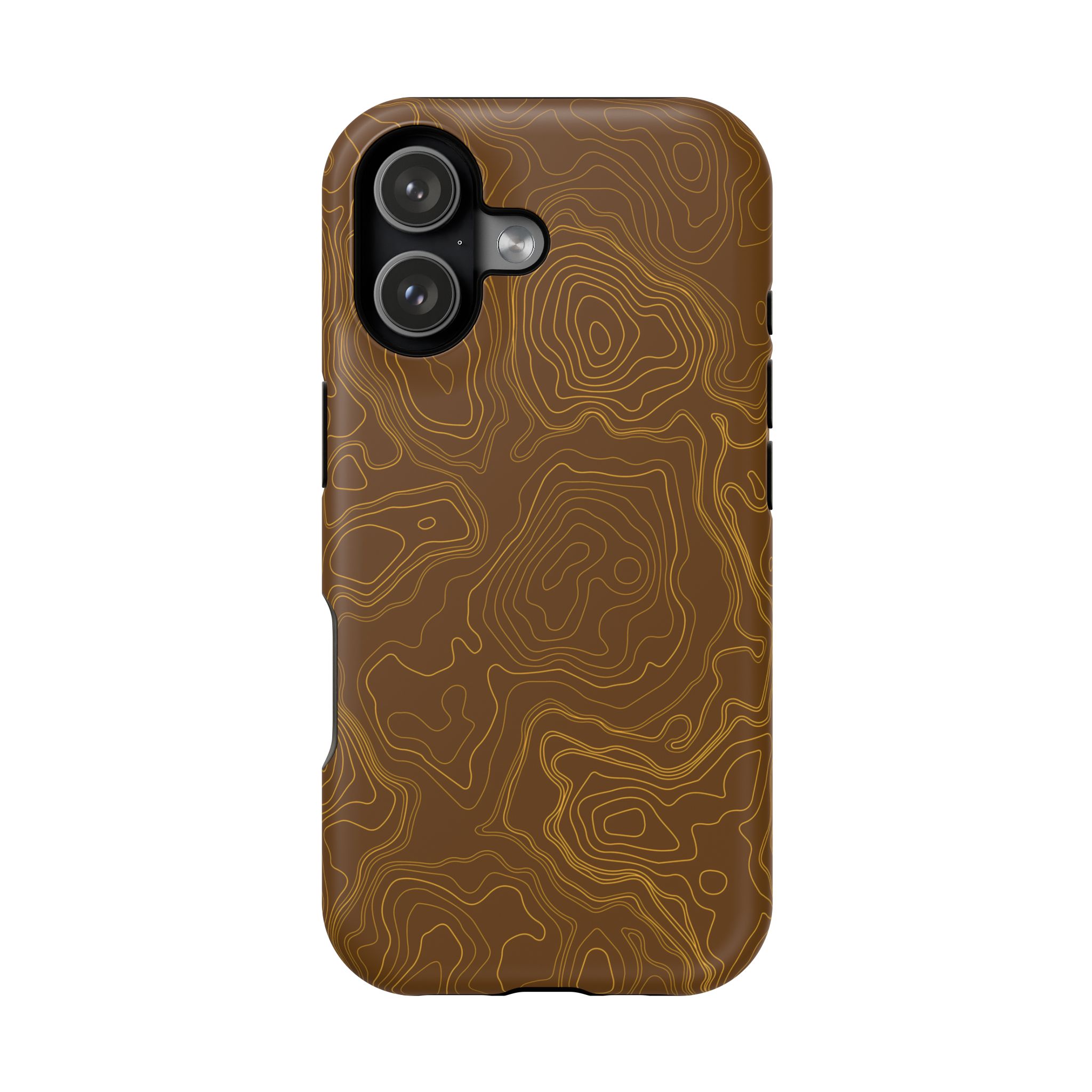 Brown Firebrush Topo MagSafe Phone Case - Gorilla Dirt Brown Firebrush Topo MagSafe Phone Case - Image 42