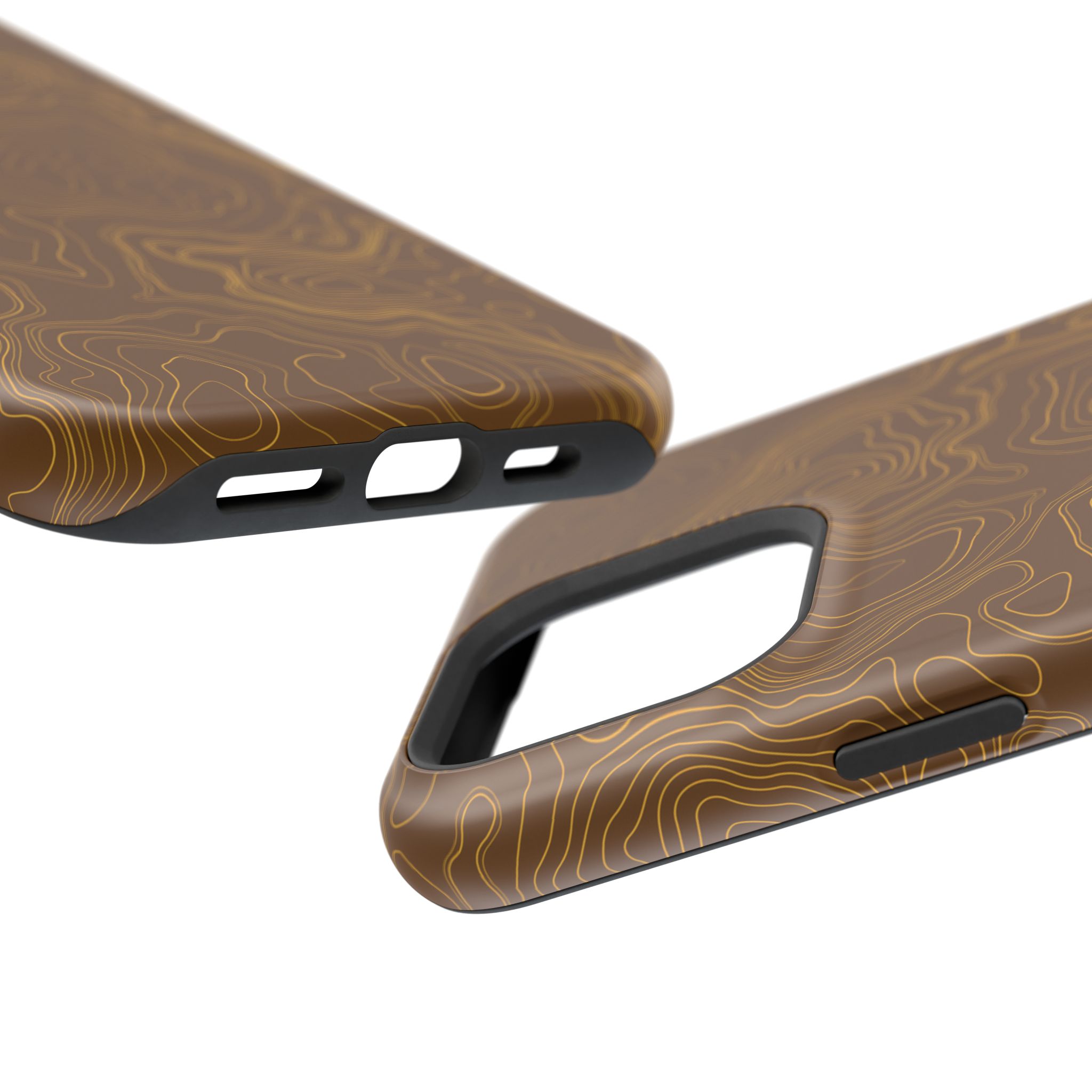 Brown Firebrush Topo MagSafe Phone Case - Gorilla Dirt Brown Firebrush Topo MagSafe Phone Case - Image 41