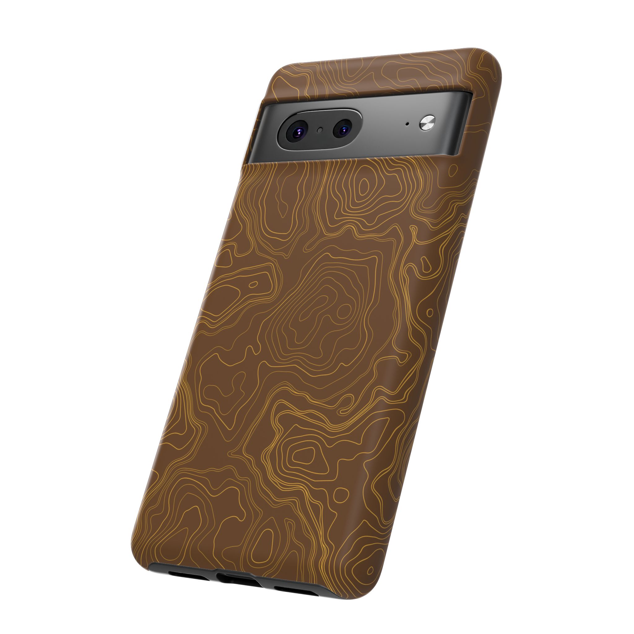Brown Firebrush Topo Phone Case - Gorilla Dirt Brown Firebrush Topo Phone Case - Image 37
