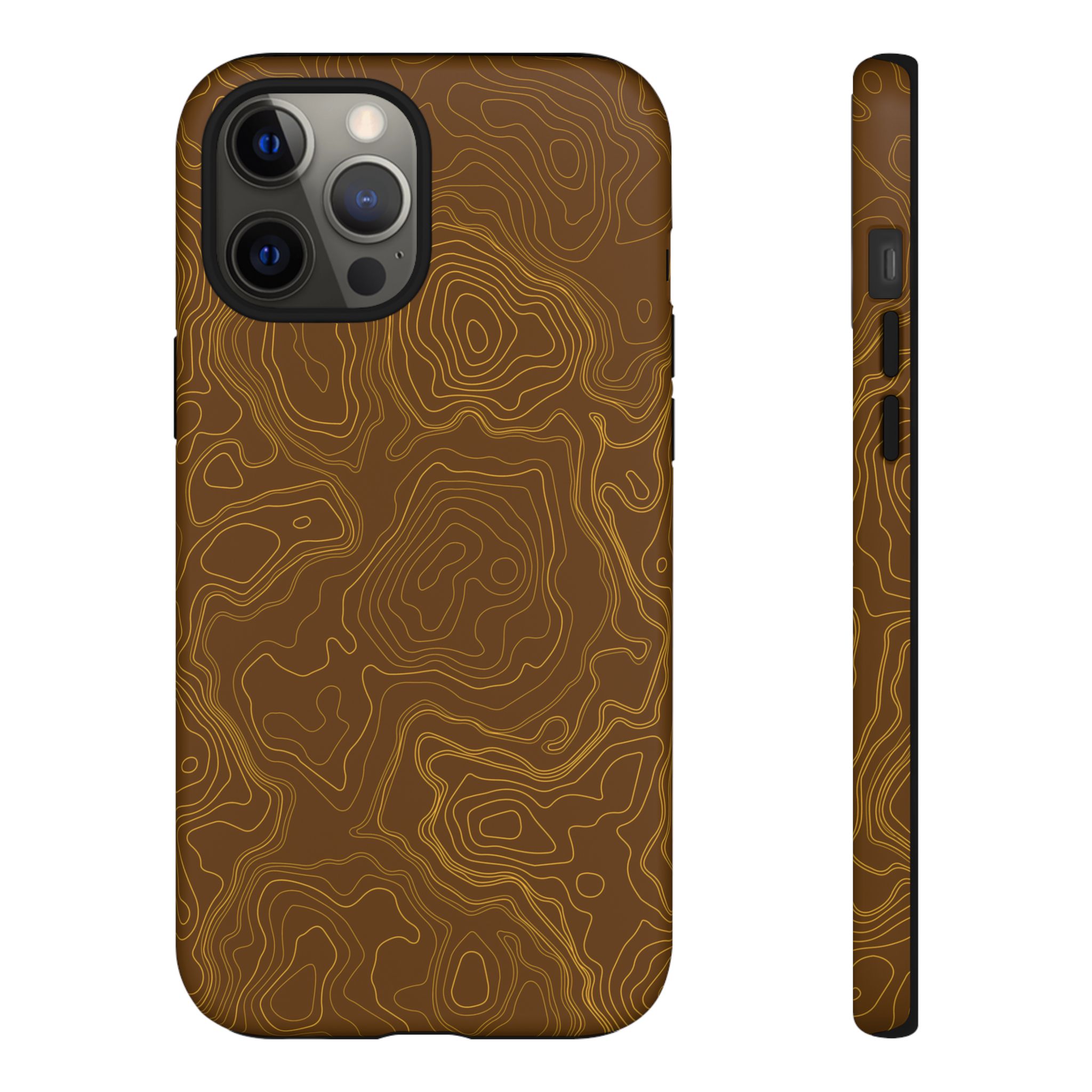 Brown Firebrush Topo Phone Case - Gorilla Dirt Brown Firebrush Topo Phone Case - Image 12