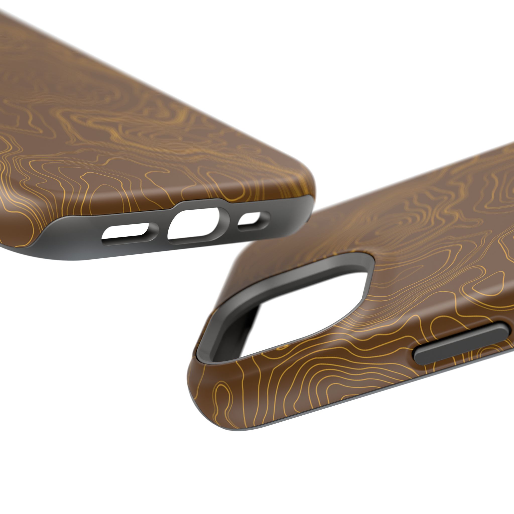 Brown Firebrush Topo MagSafe Phone Case - Gorilla Dirt Brown Firebrush Topo MagSafe Phone Case - Image 12