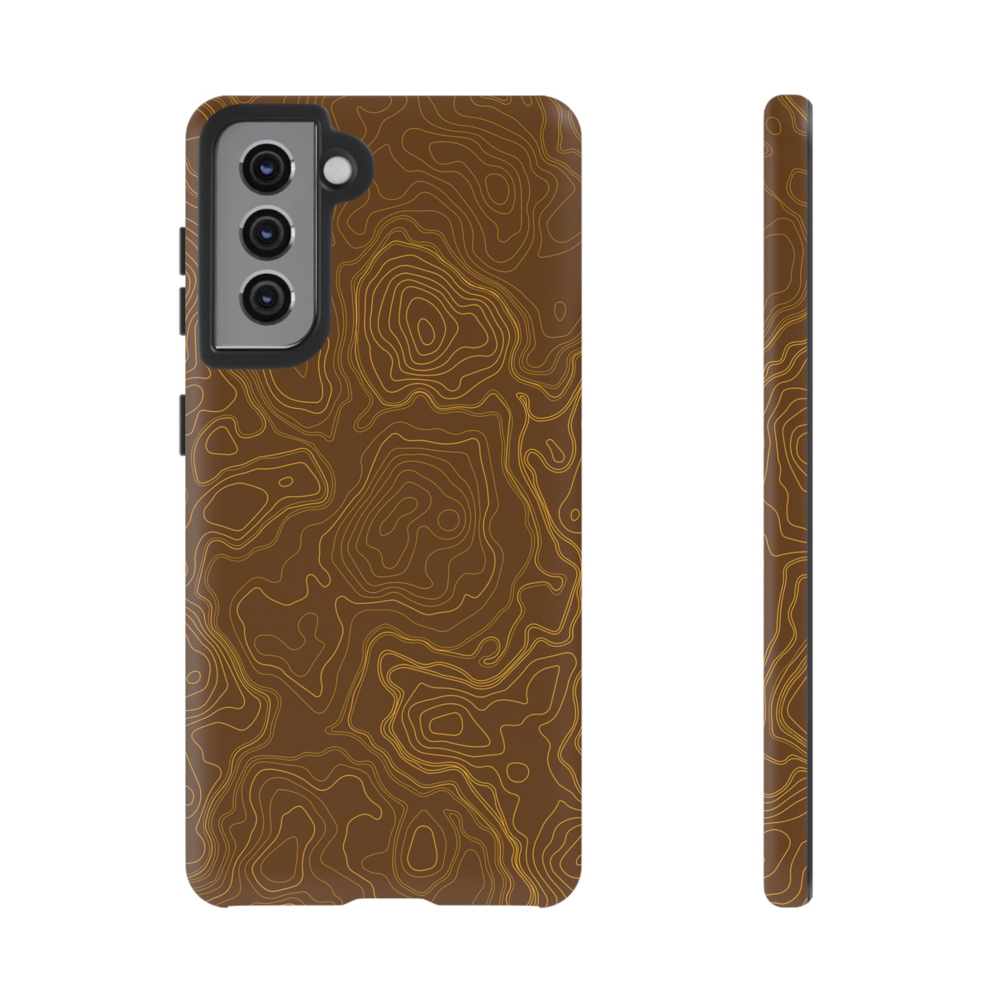 Brown Firebrush Topo Phone Case - Gorilla Dirt Brown Firebrush Topo Phone Case - Image 54