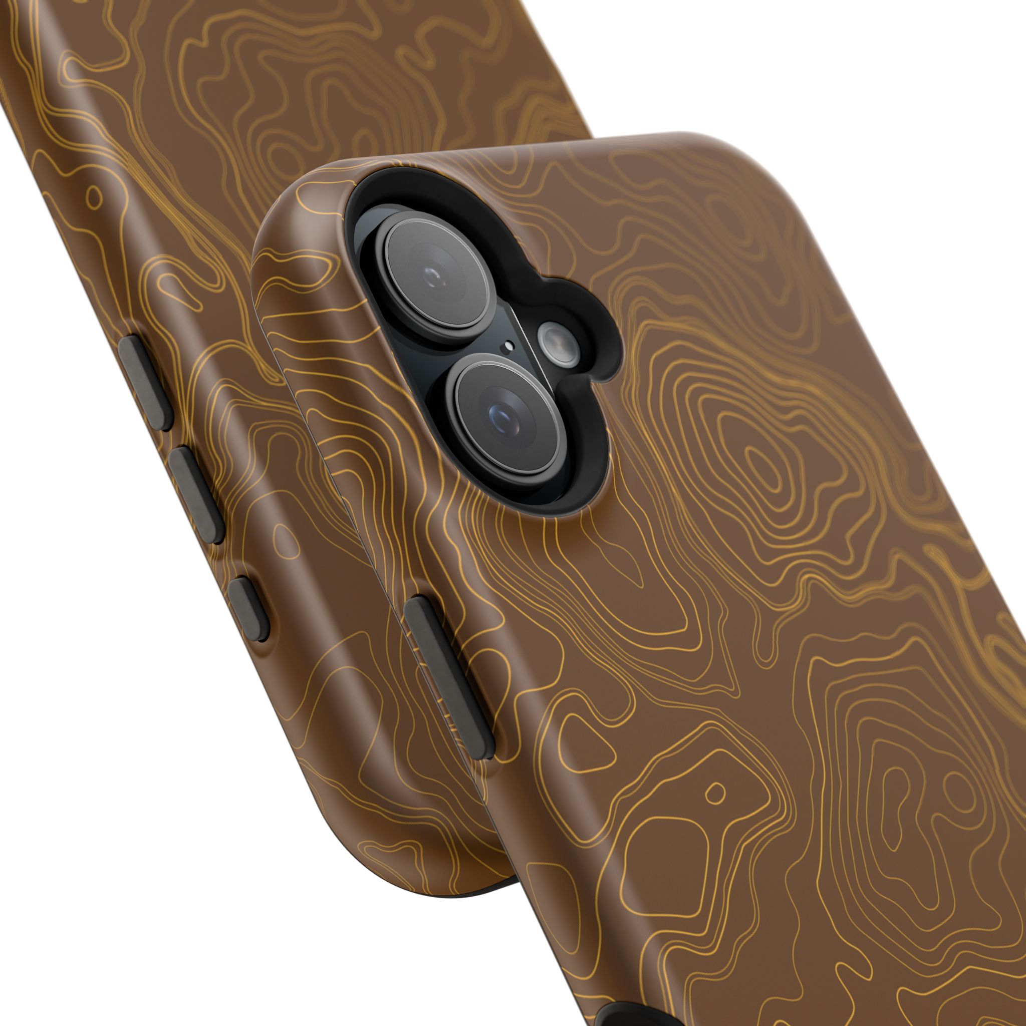 Brown Firebrush Topo MagSafe Phone Case - Gorilla Dirt Brown Firebrush Topo MagSafe Phone Case - Image 32