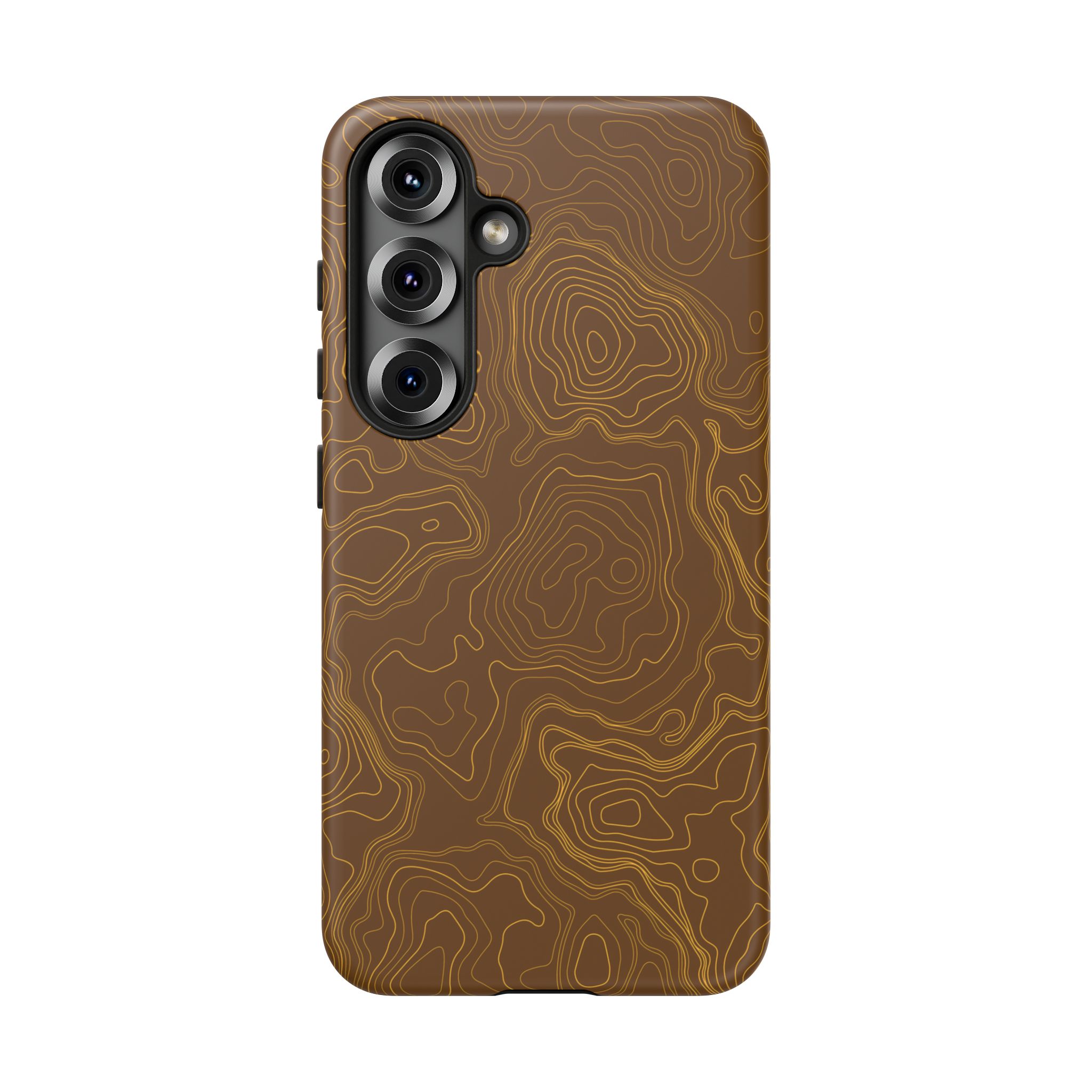 Brown Firebrush Topo Phone Case - Gorilla Dirt Brown Firebrush Topo Phone Case - Image 49