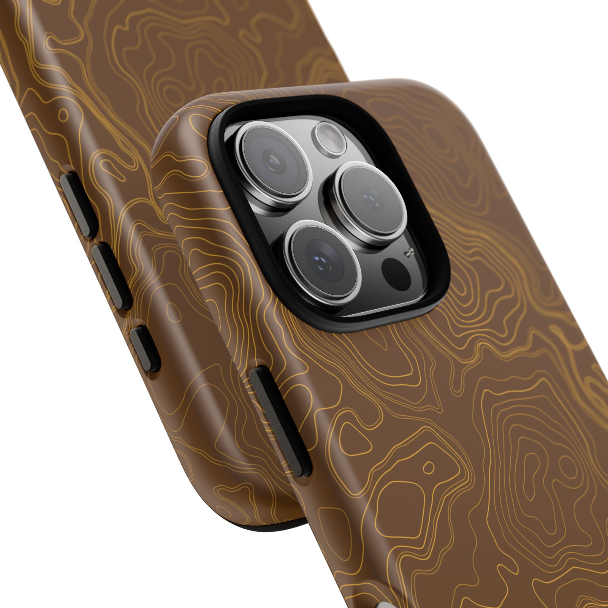 Brown Firebrush Topo Phone Case - Gorilla Dirt Brown Firebrush Topo Phone Case - Image 63