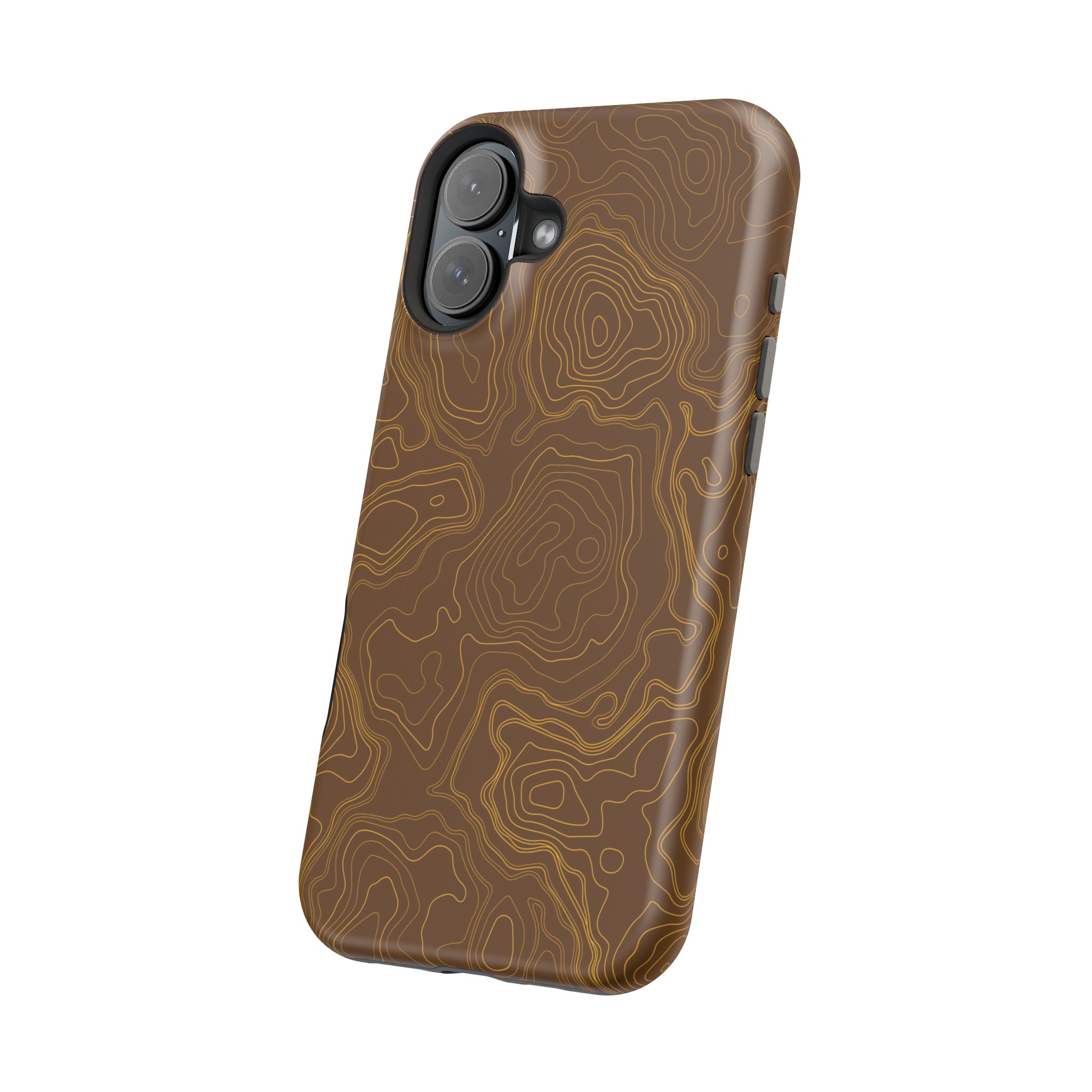 Brown Firebrush Topo MagSafe Phone Case - Gorilla Dirt Brown Firebrush Topo MagSafe Phone Case - Image 31