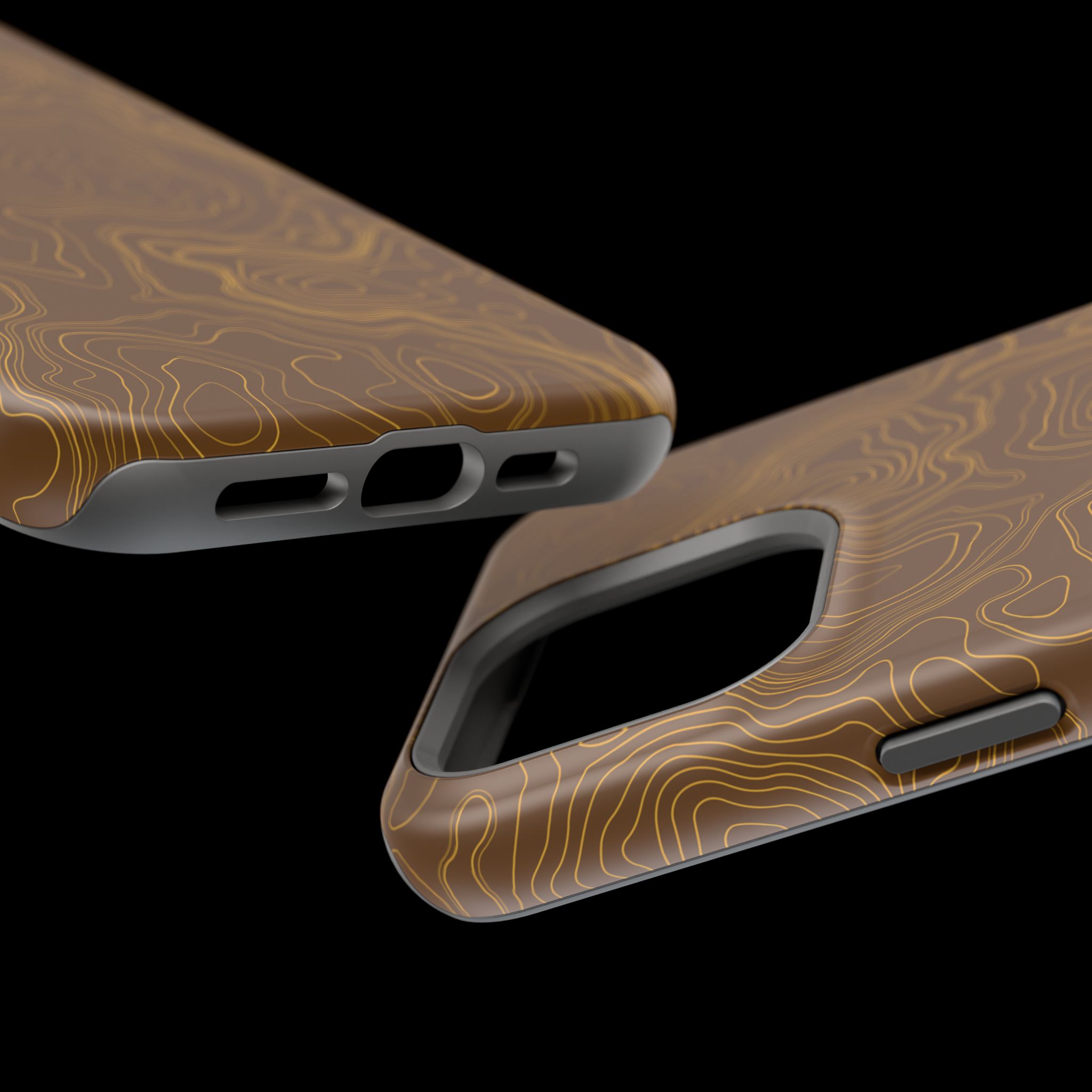 Brown Firebrush Topo MagSafe Phone Case - Gorilla Dirt Brown Firebrush Topo MagSafe Phone Case - Image 24