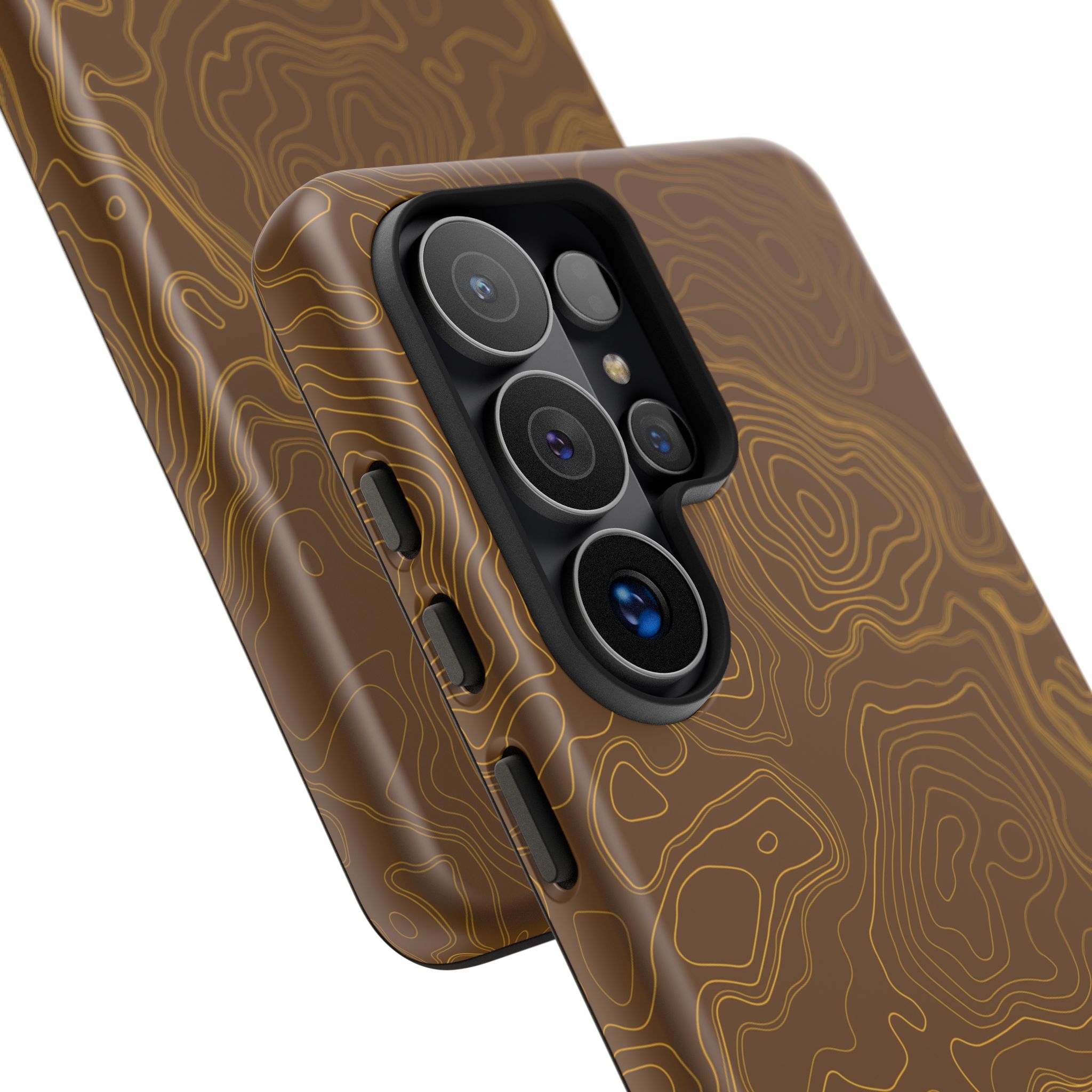 Brown Firebrush Topo Phone Case - Gorilla Dirt Brown Firebrush Topo Phone Case - Image 80