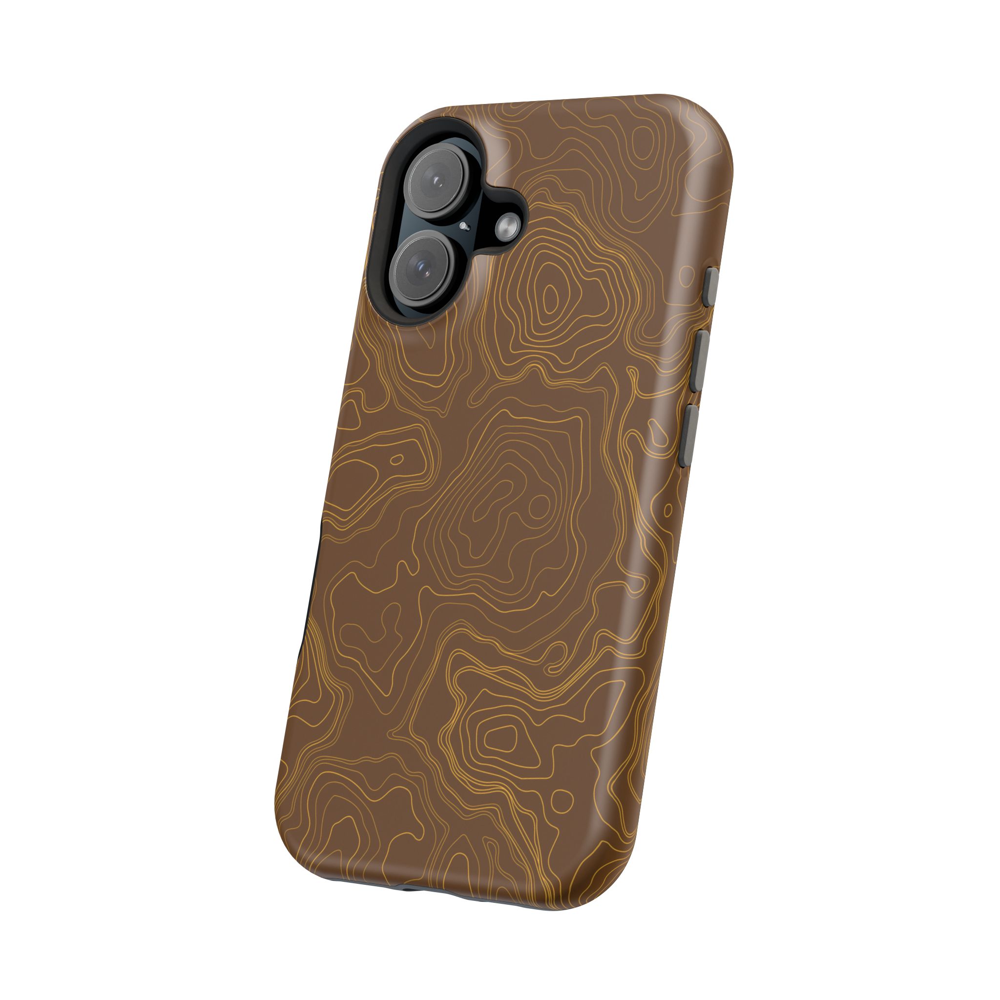 Brown Firebrush Topo MagSafe Phone Case - Gorilla Dirt Brown Firebrush Topo MagSafe Phone Case - Image 27