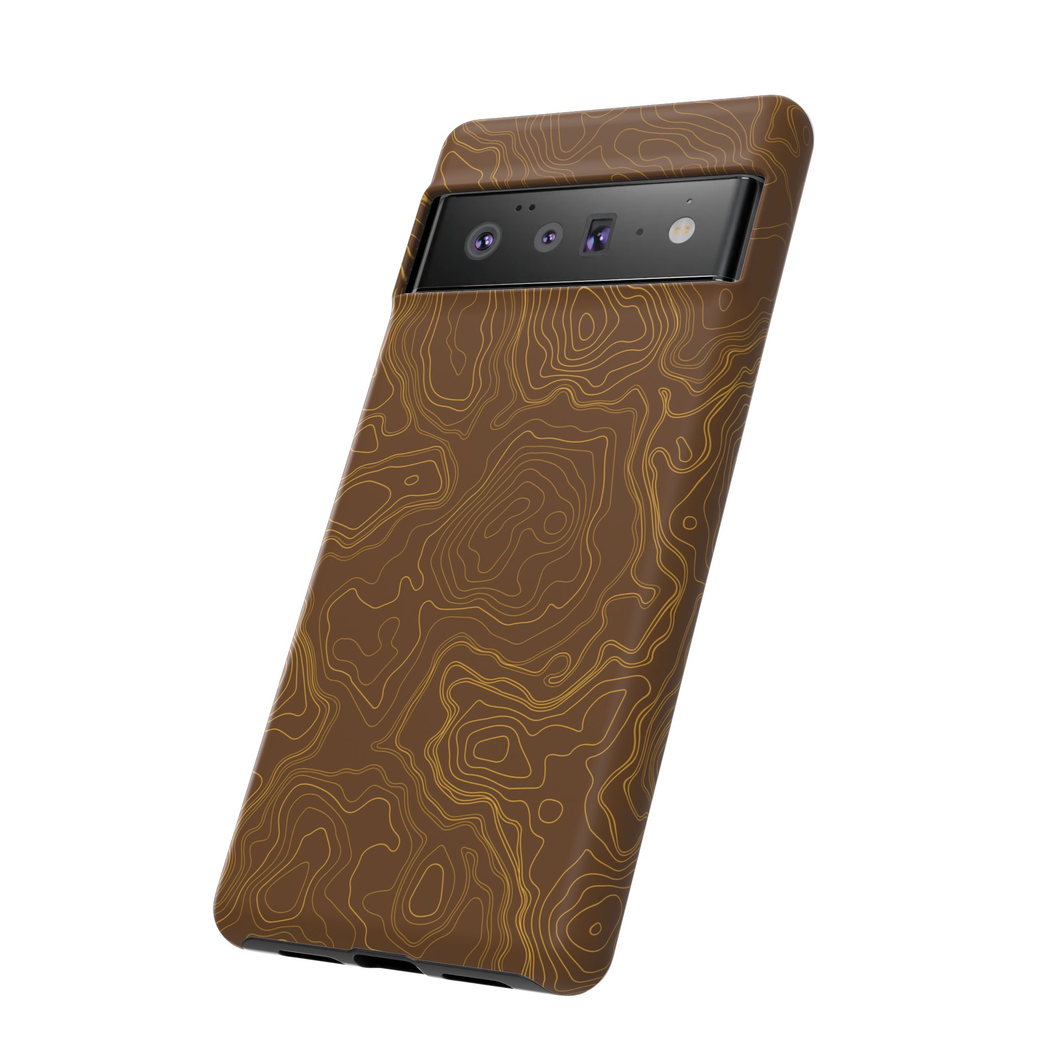 Brown Firebrush Topo Phone Case - Gorilla Dirt Brown Firebrush Topo Phone Case - Image 39